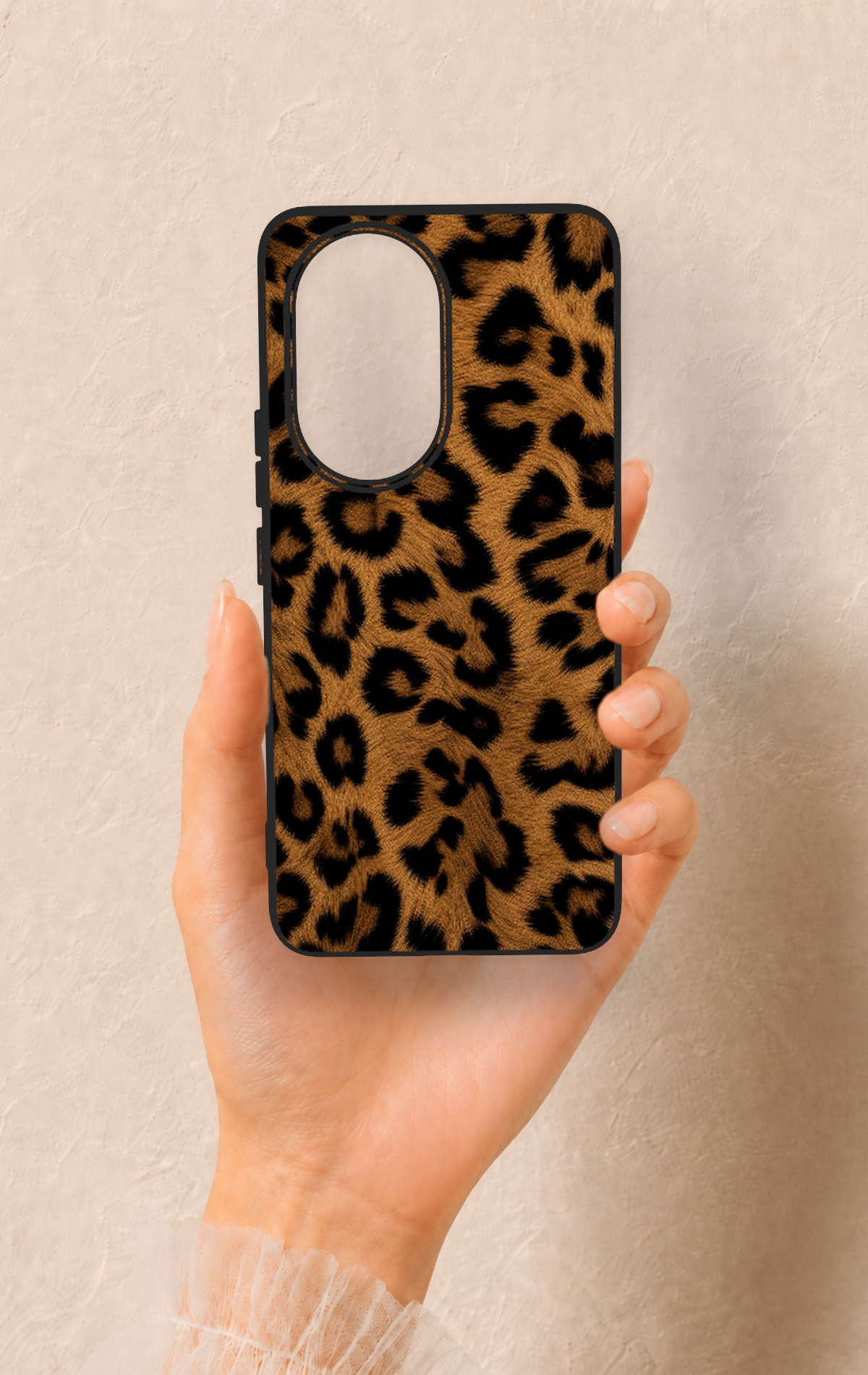 Honor 200 5G Uyumlu Koyu Leopar Deri Desenli Silikon Kılıf
