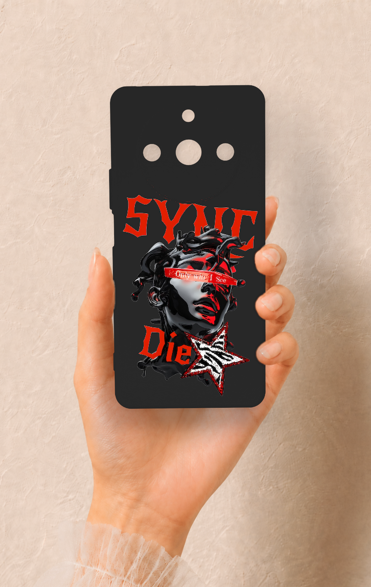 Realme 11 Pro Uyumlu Sync Die Desenli Silikon Kılıf