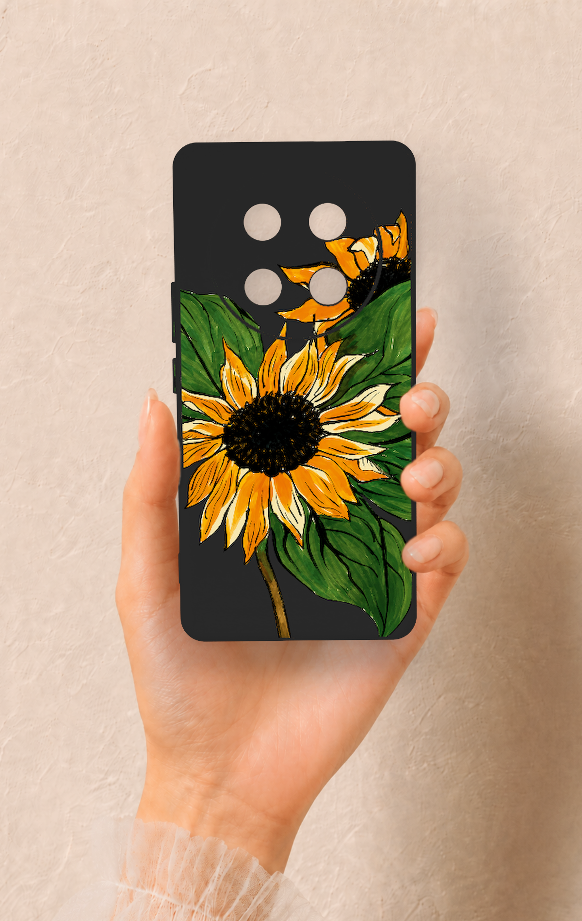 Honor Magic 7 Lite 5G Uyumlu Ay Çiçeği Desenli Silikon Kılıf