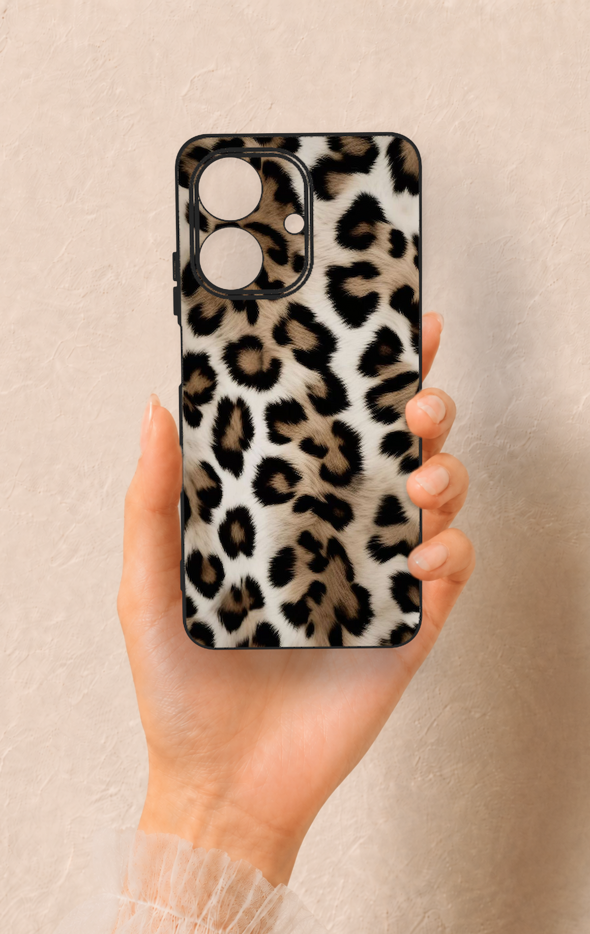 Realme Note 60 Uyumlu Leopar Derisi Desenli Silikon Kılıf