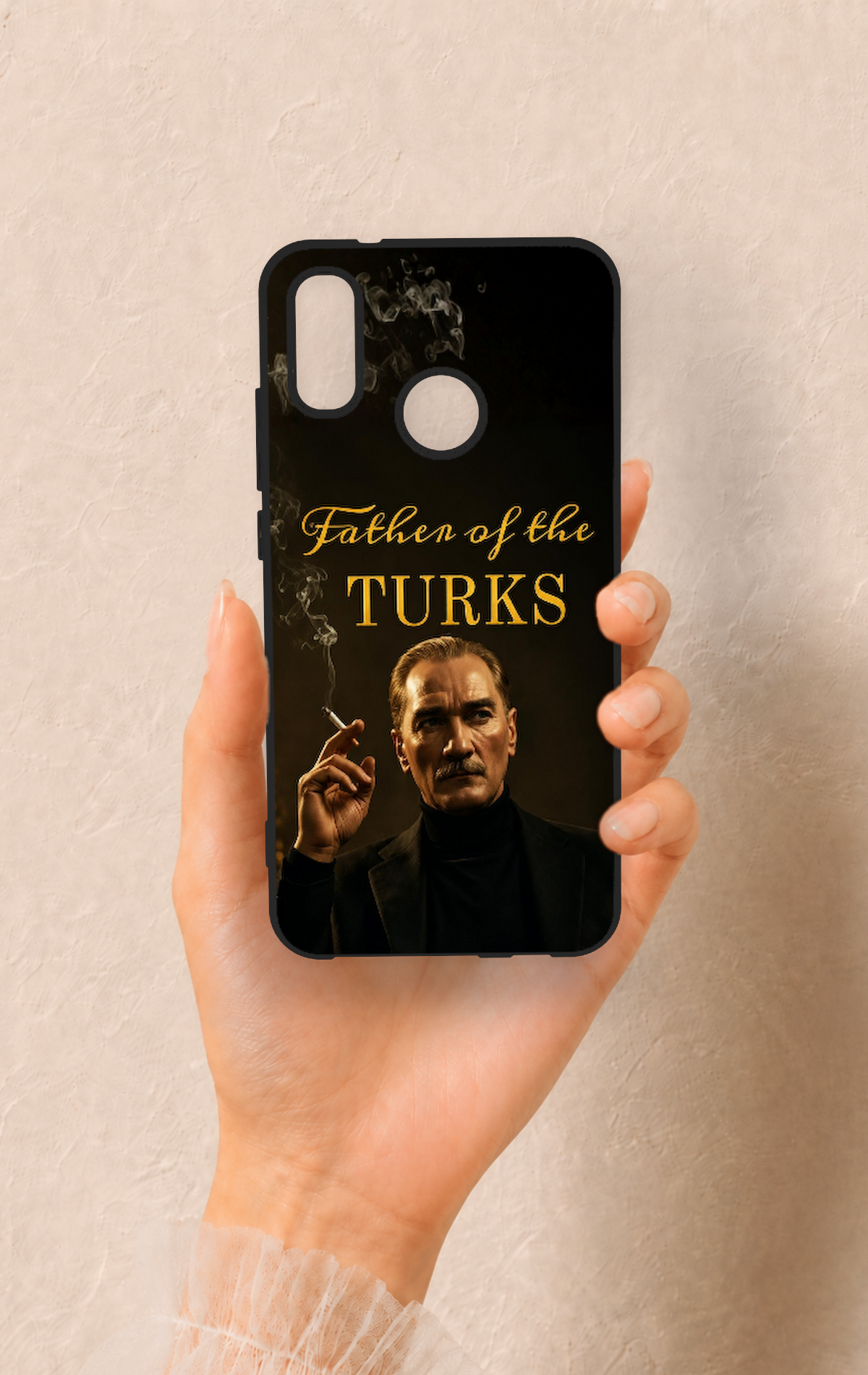 Huawei P20 Lite Uyumlu Father Of The Turks Desenli Silikon Kılıf