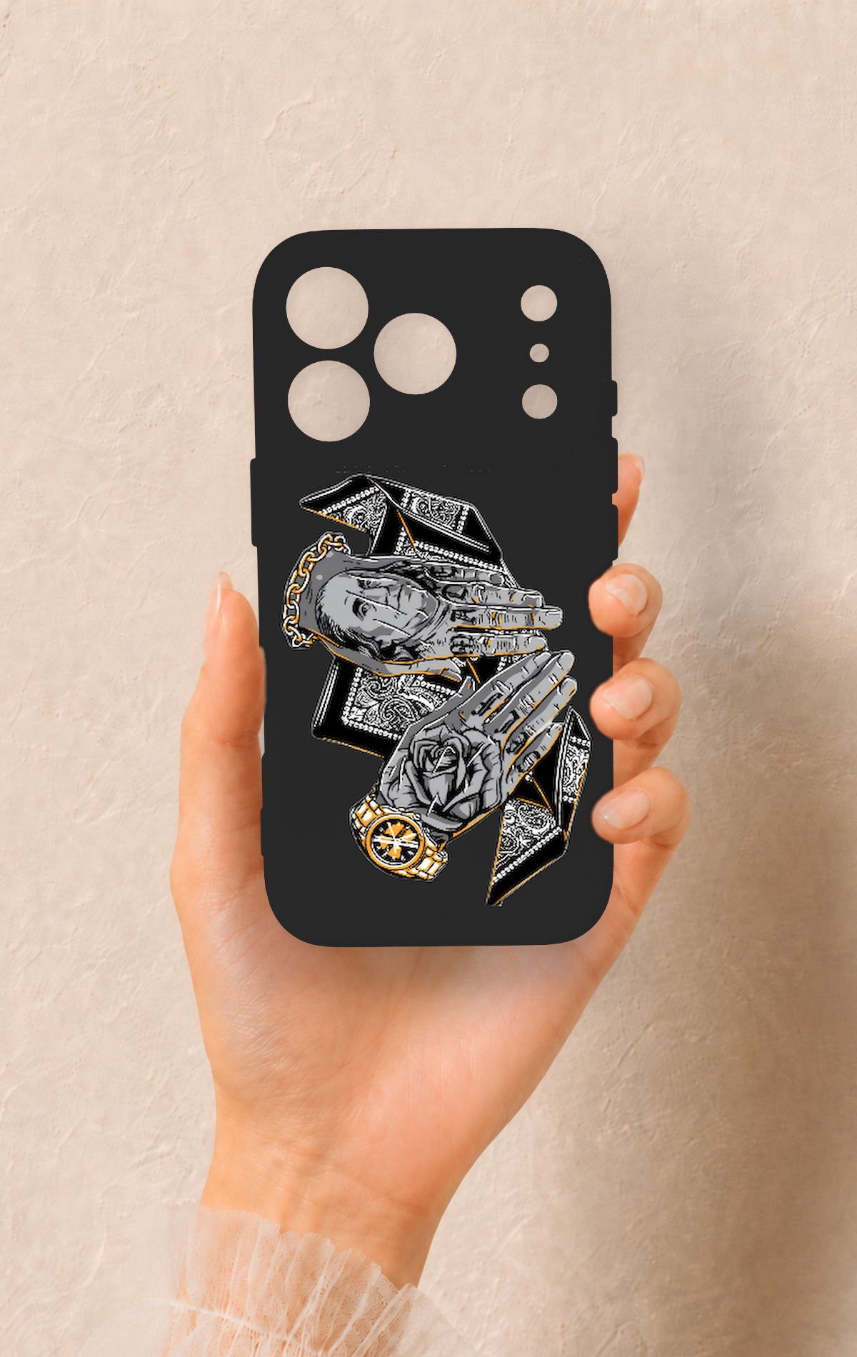 iPhone 17 Pro Uyumlu Self Made Desenli Silikon Kılıf