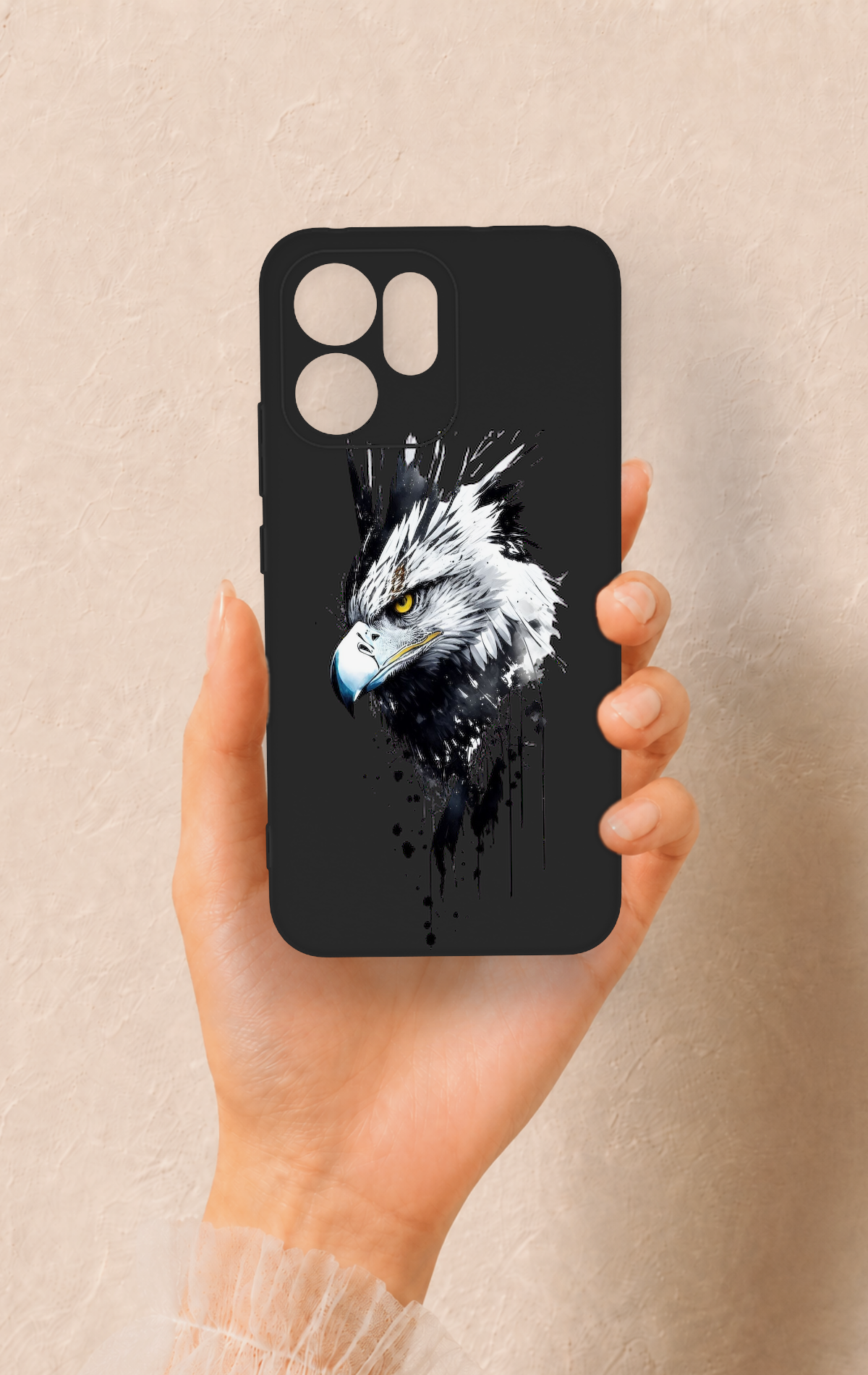 Oppo Reno 14F Uyumlu Bald Eagle Desenli Silikon Kılıf