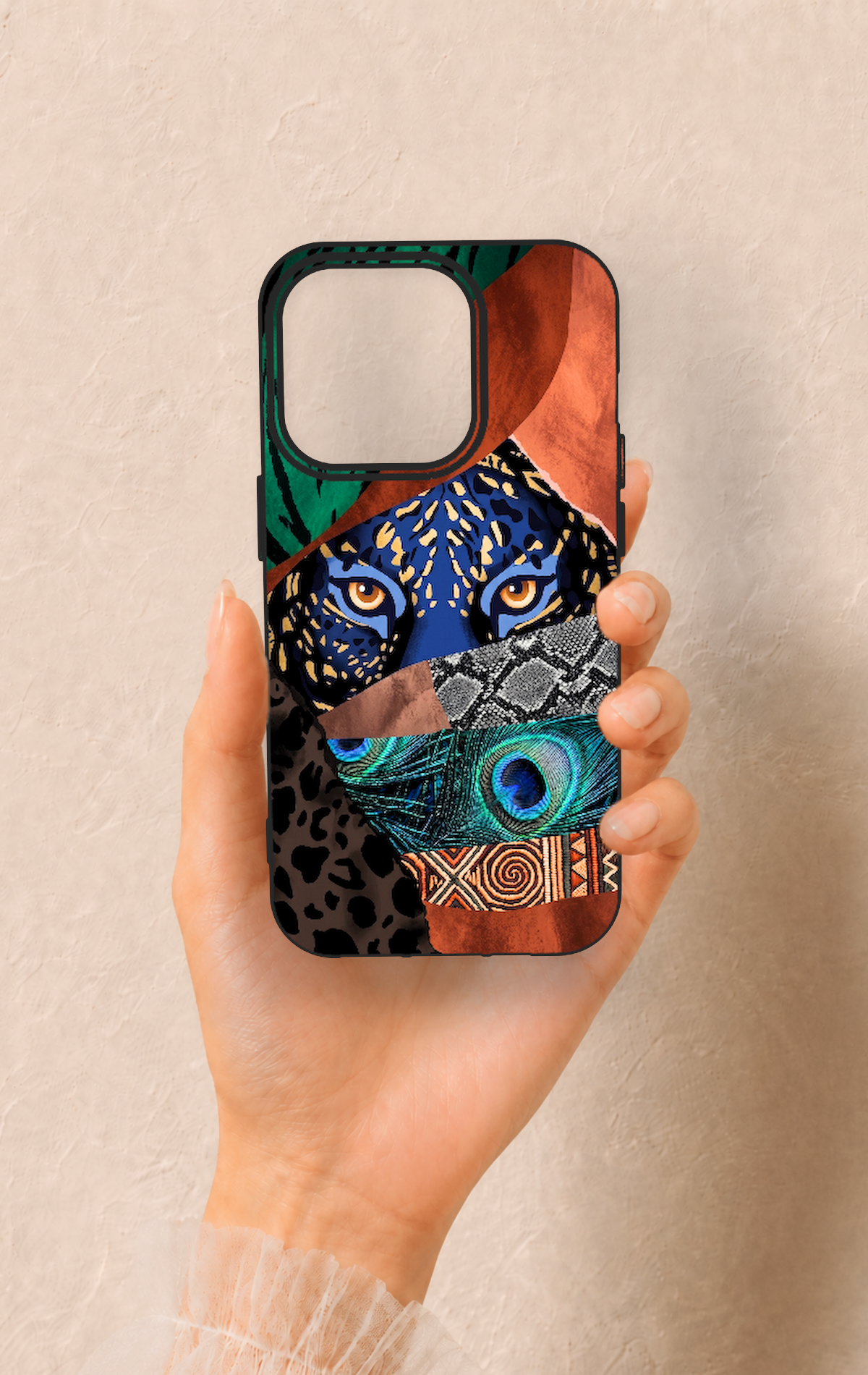 iPhone 14 Pro Uyumlu Amazon Kaplan Desenli Silikon Kılıf