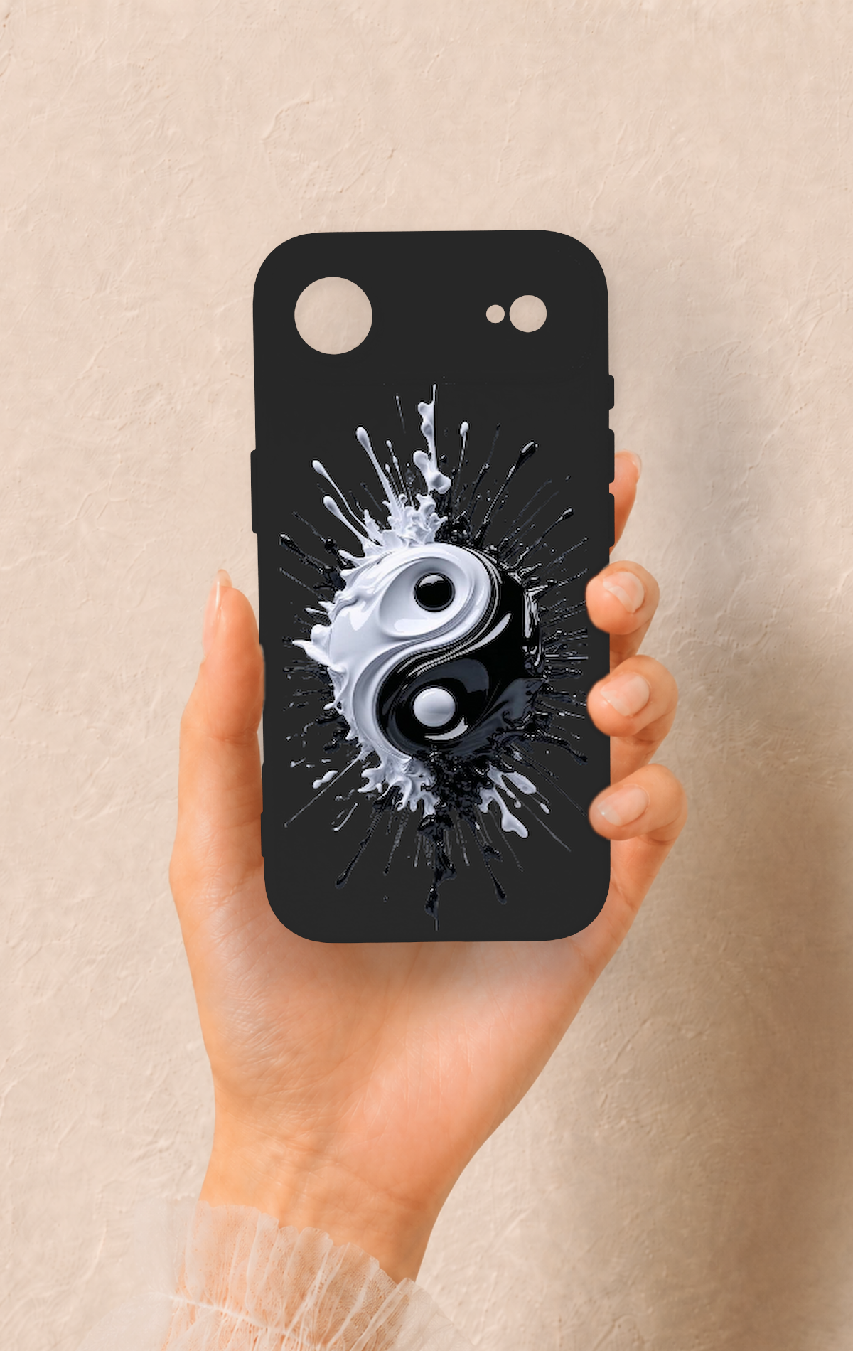 iPhone 17 Air Uyumlu İyi ve Kötü Desenli Silikon Kılıf