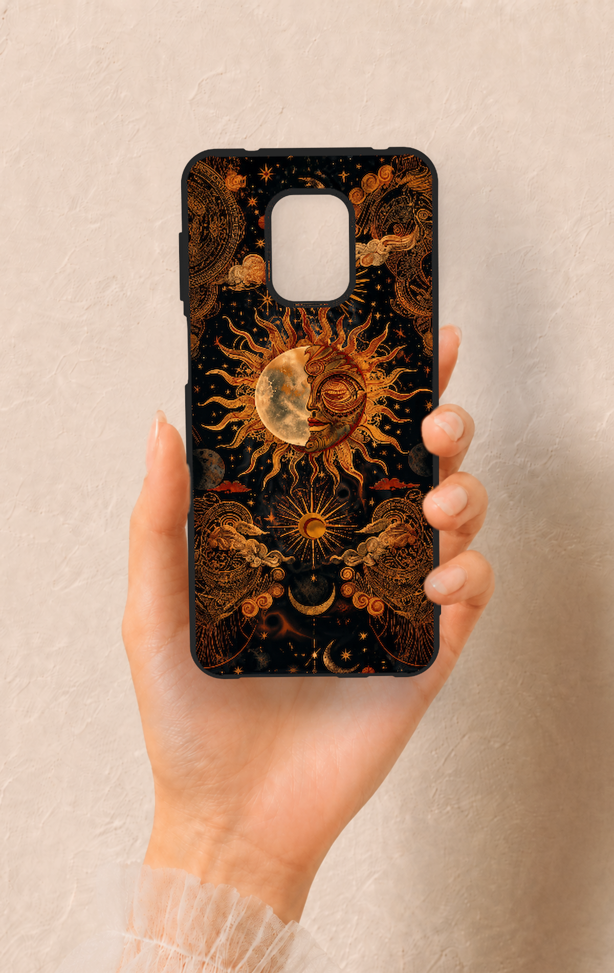 Redmi Note 9 Pro 9S Uyumlu Mistik Güneş Desenli Silikon Kılıf