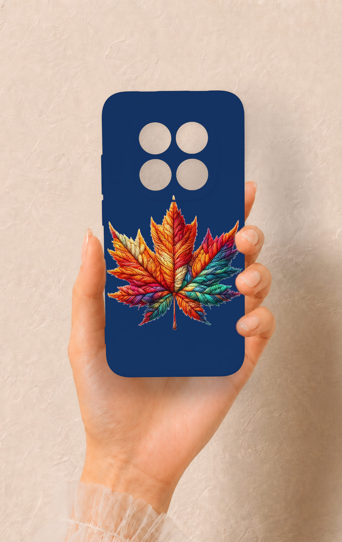Redmi Note 15 Pro 5G Uyumlu Renkli Yaprak Desenli Silikon Kılıf