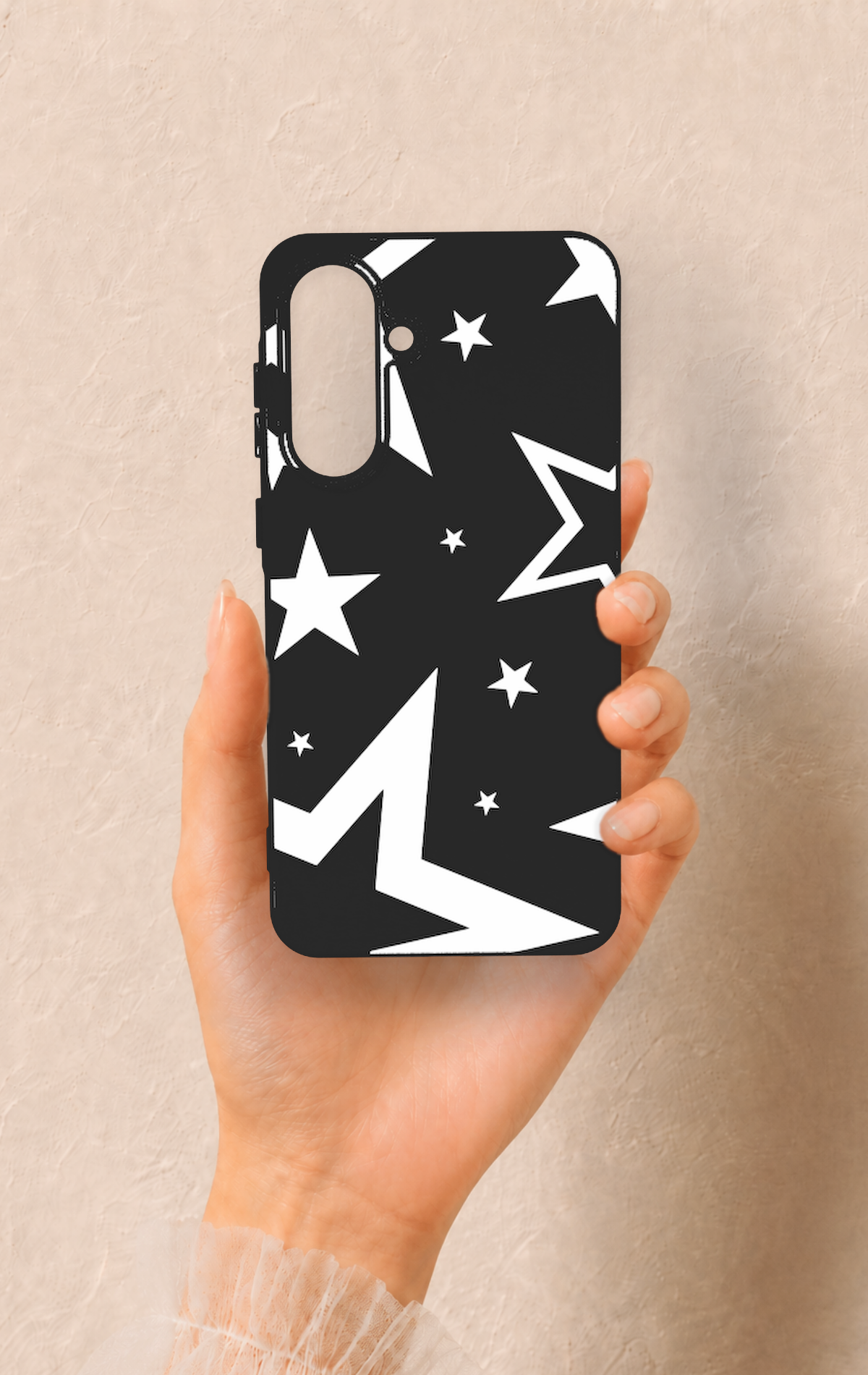 Samsung A56 Uyumlu Siyah Mega Star Desenli Silikon Kılıf