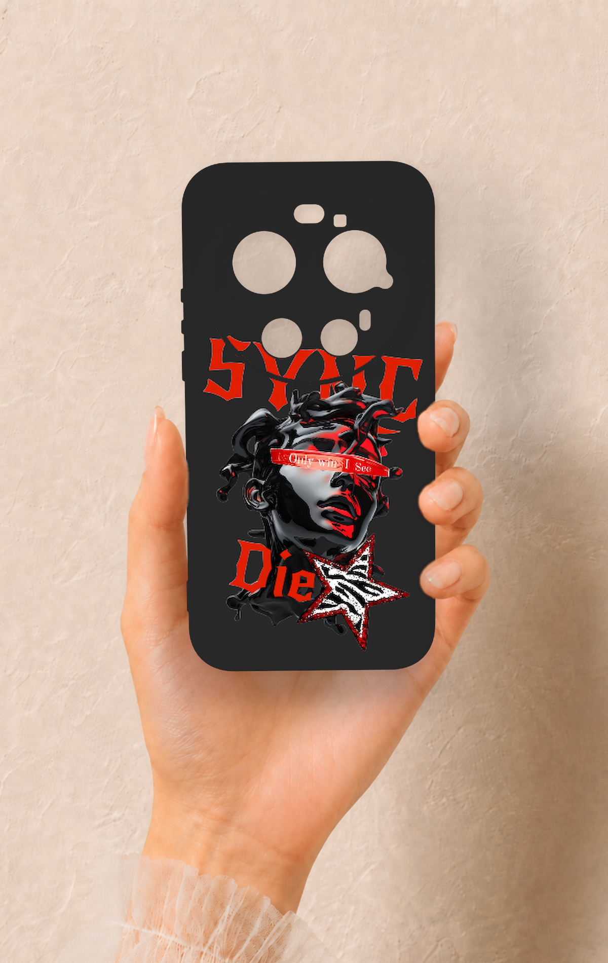 Mi 17 Ultra Uyumlu Sync Die Desenli Silikon Kılıf