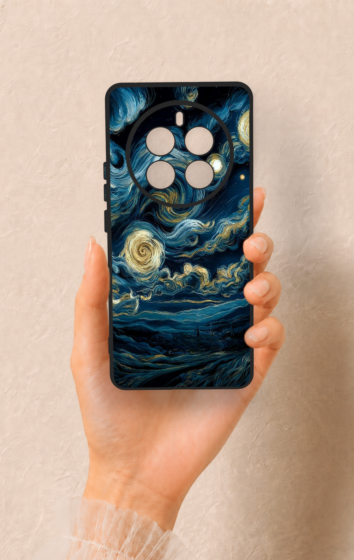 Realme 12 Pro Uyumlu Yıldızlı Gece Desenli Silikon Kılıf