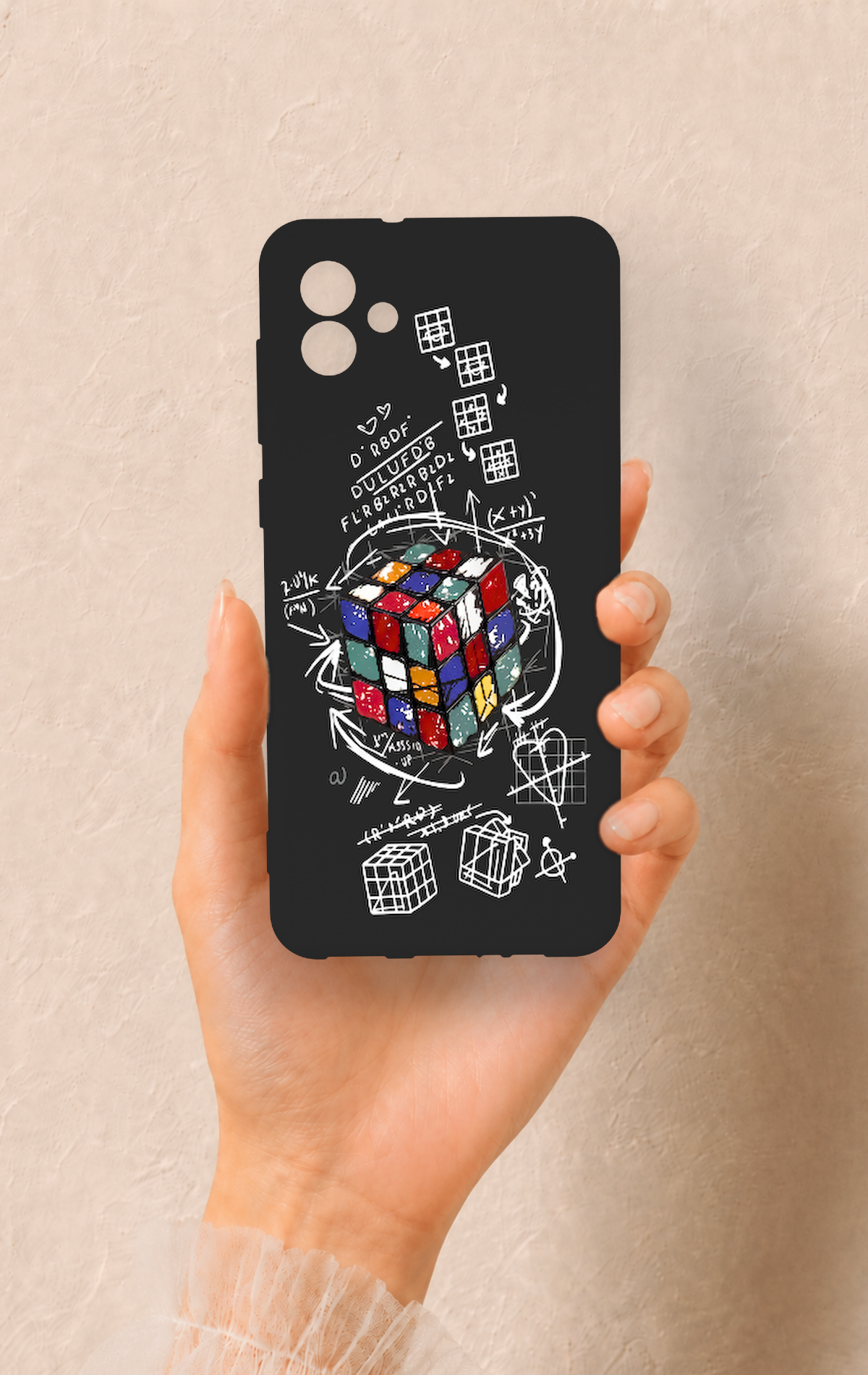 Samsung A04 Uyumlu Rubik Küb Desenli Silikon Kılıf