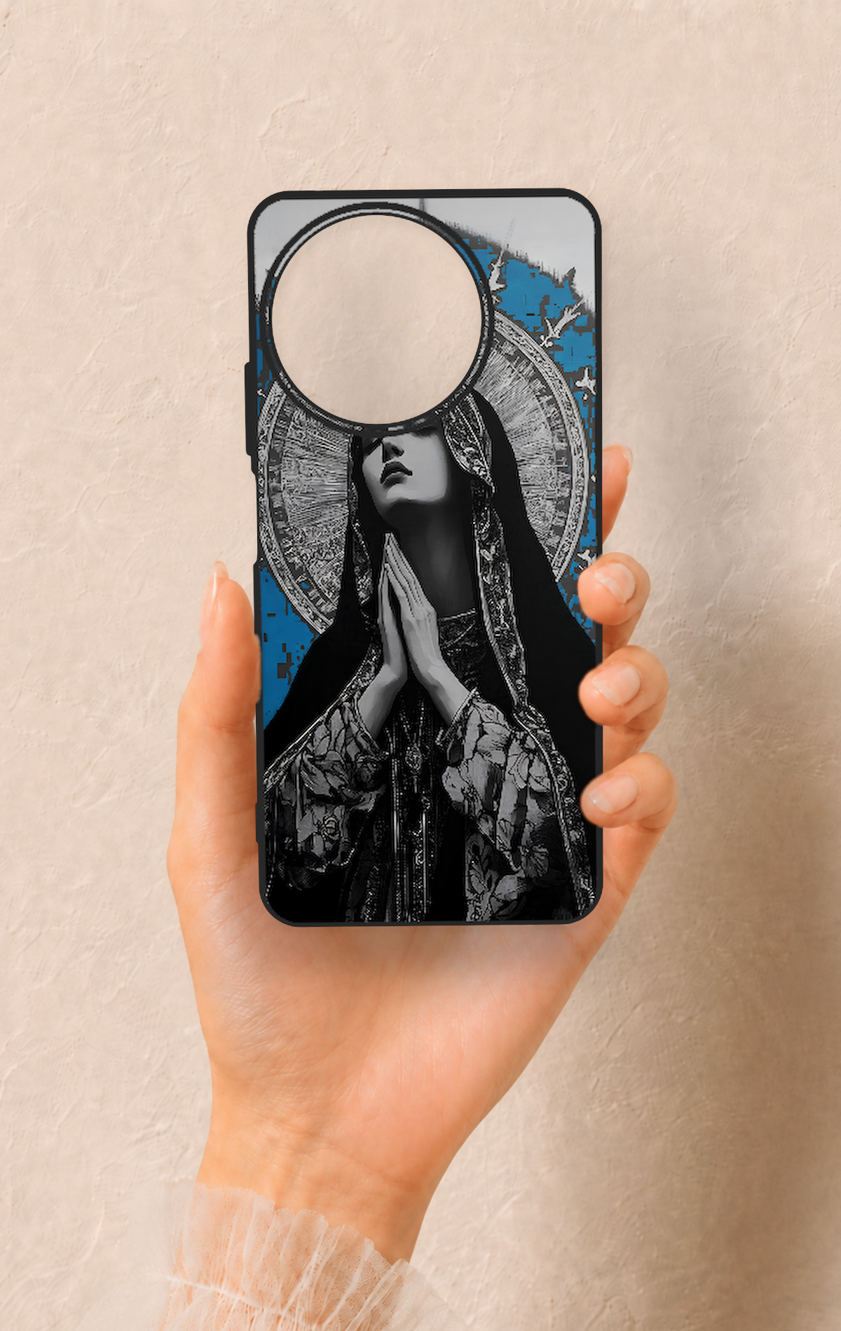 Realme 11 Uyumlu Rahibe Desenli Silikon Kılıf