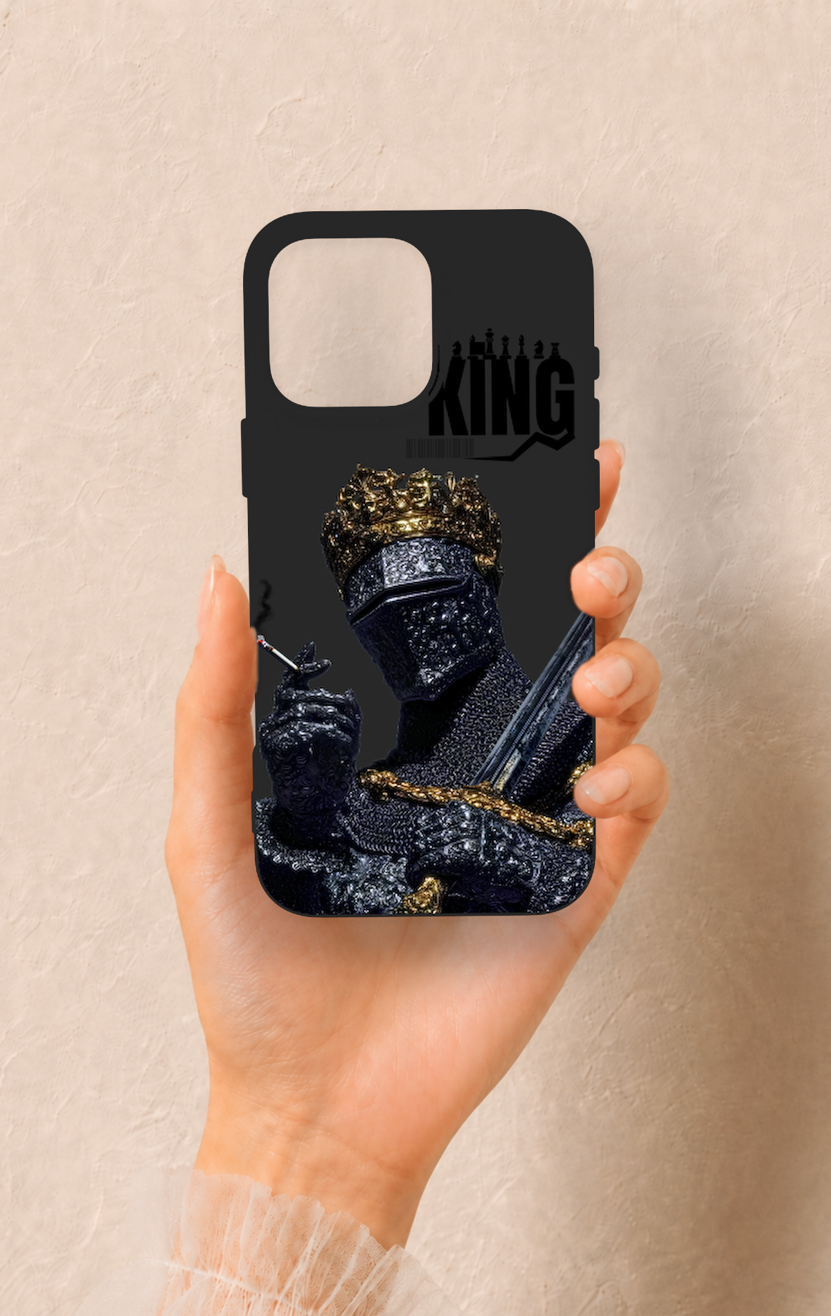 iPhone 16 Pro Max Uyumlu King Desenli Silikon Kılıf