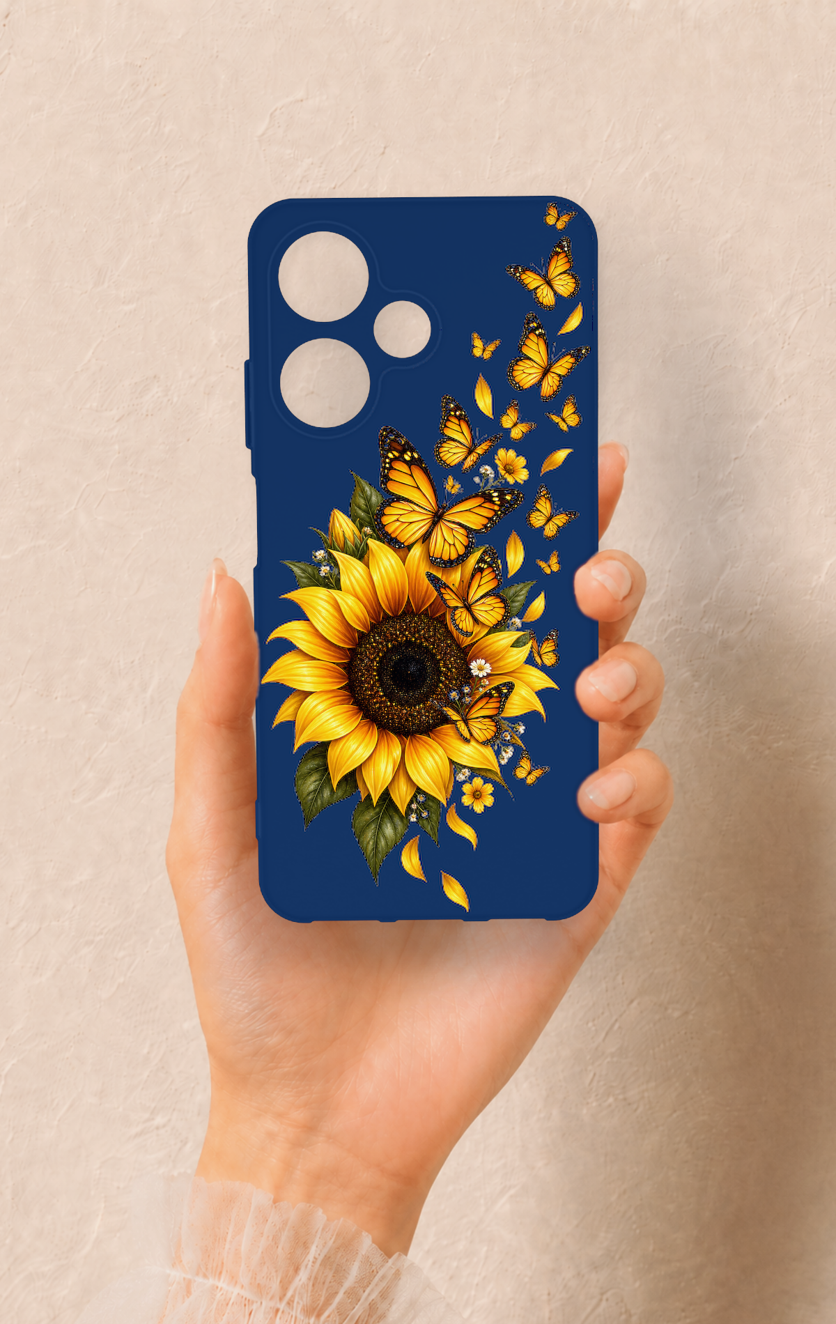 İnfinix Hot 30i Uyumlu Ayçiçeği Desenli Silikon Kılıf