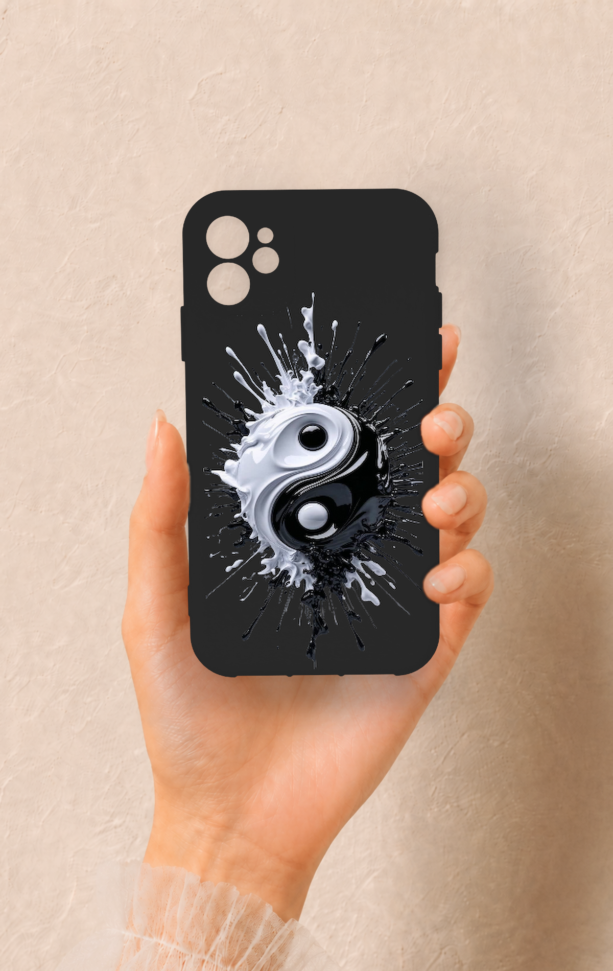 iPhone 11 Uyumlu İyi ve Kötü Desenli Silikon Kılıf