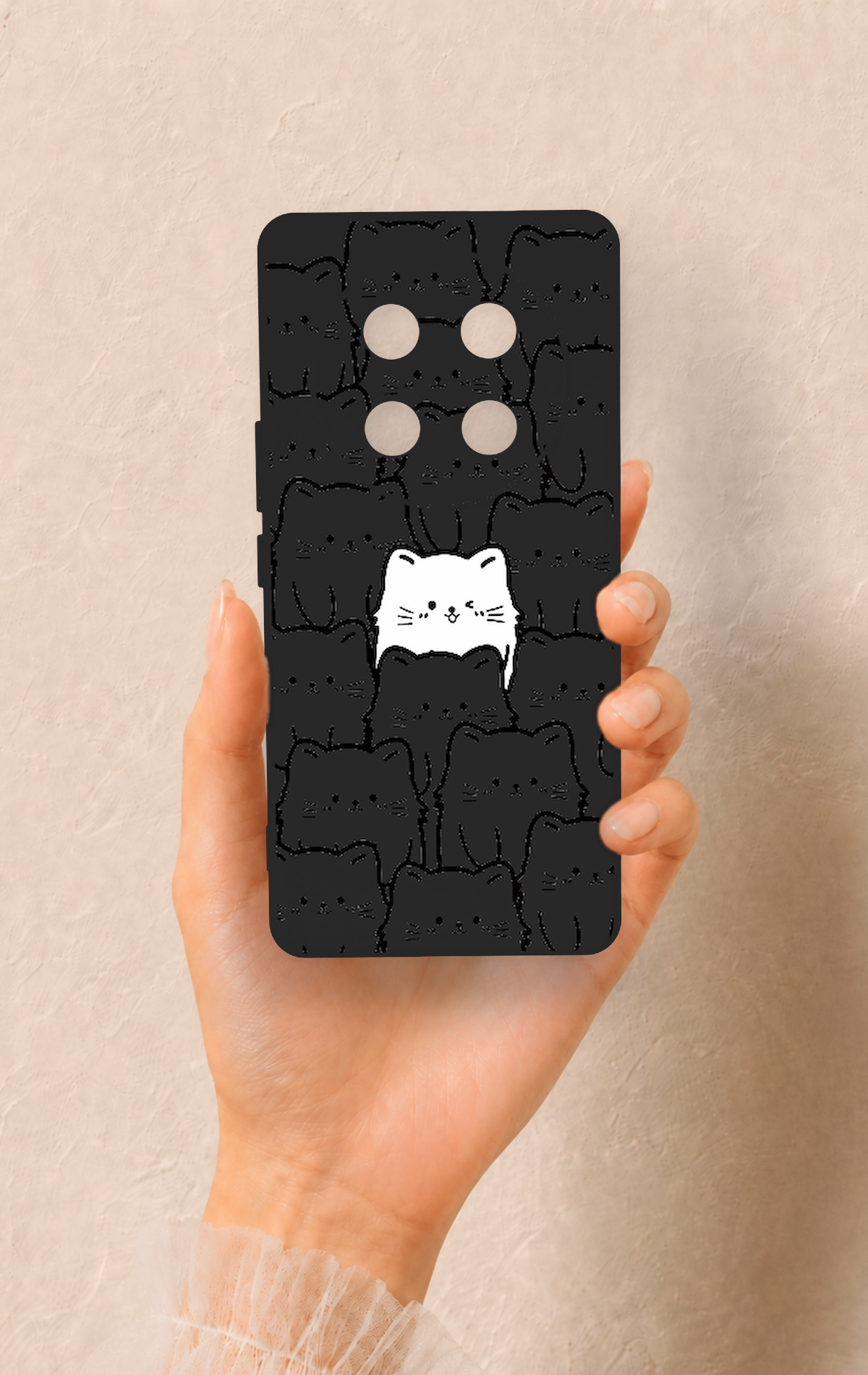 Honor Magic 7 Lite 5G Uyumlu Many Cats Desenli Silikon Kılıf