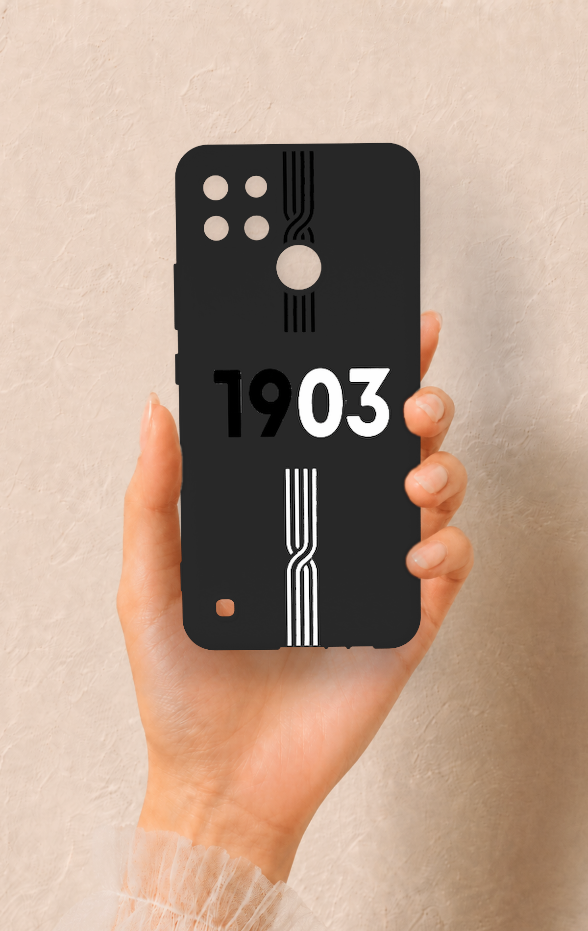 Realme C21Y Uyumlu 1903 Kemer Desenli Silikon Kılıf