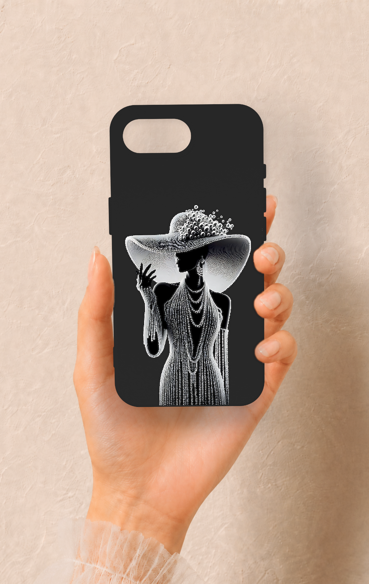iPhone 16E Uyumlu Lady Desenli Silikon Kılıf