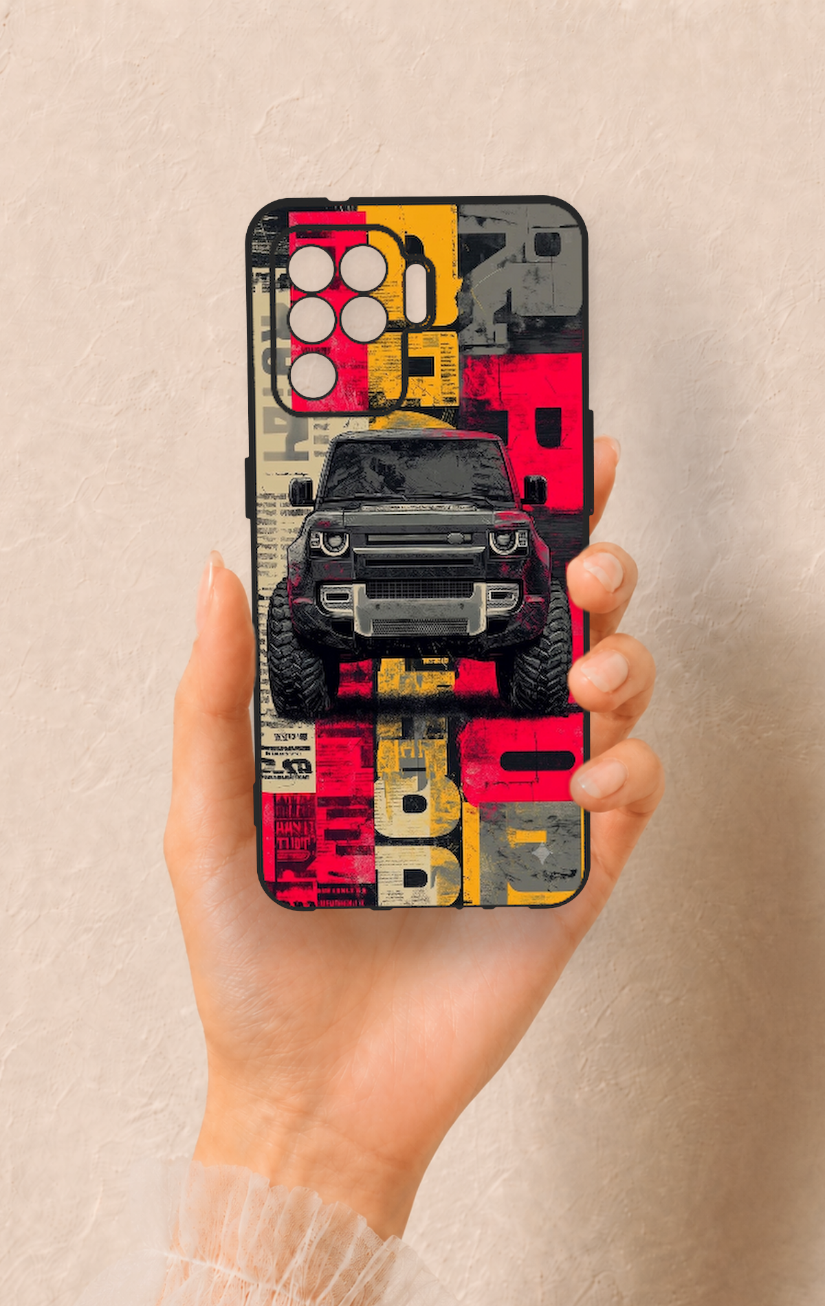Oppo Reno 5 Lite Uyumlu Defender Truck Desenli Silikon Kılıf