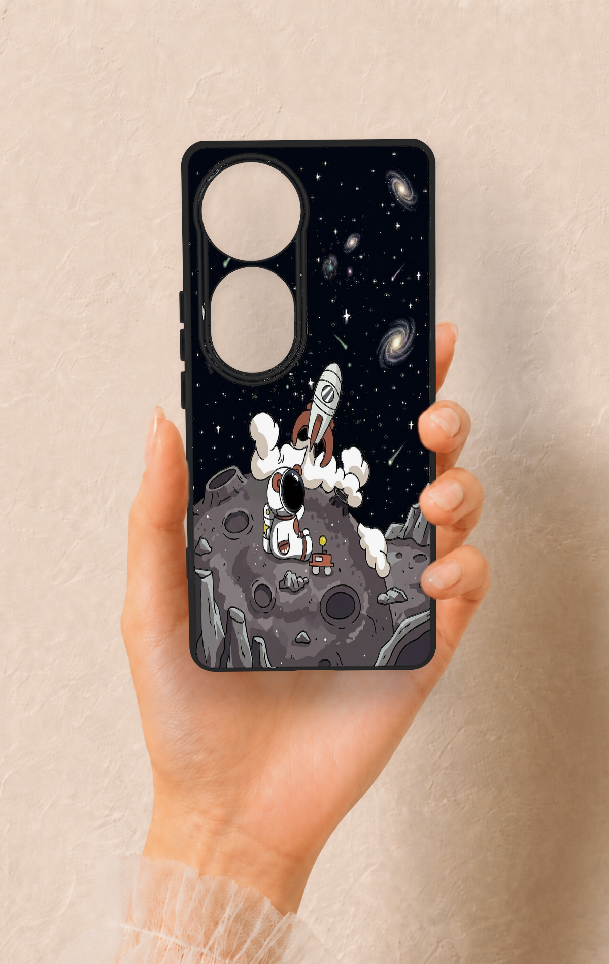 Vivo V40 Uyumlu Uzay Astronot Desenli Silikon Kılıf