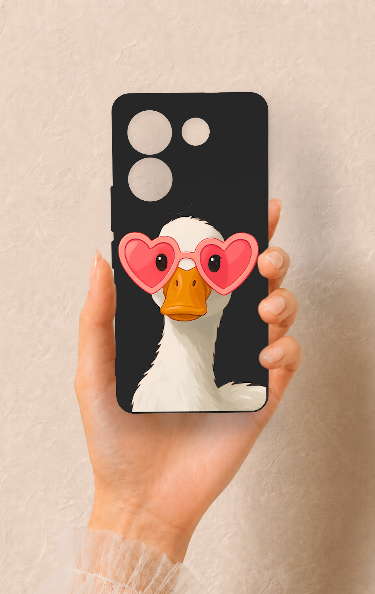 Tecno Camon 20 Pro Uyumlu Aşık Ördek Desenli Silikon Kılıf