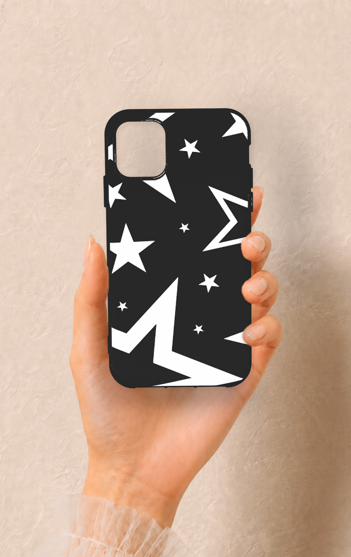 iPhone 11 Uyumlu Siyah Mega Star Desenli Silikon Kılıf