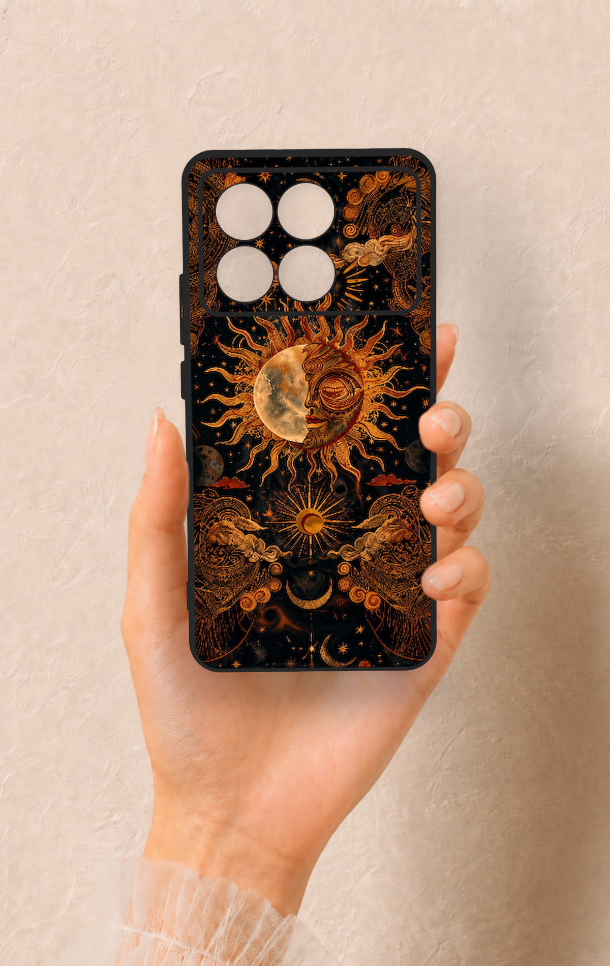 Poco X6 Pro Uyumlu Mistik Güneş Desenli Silikon Kılıf
