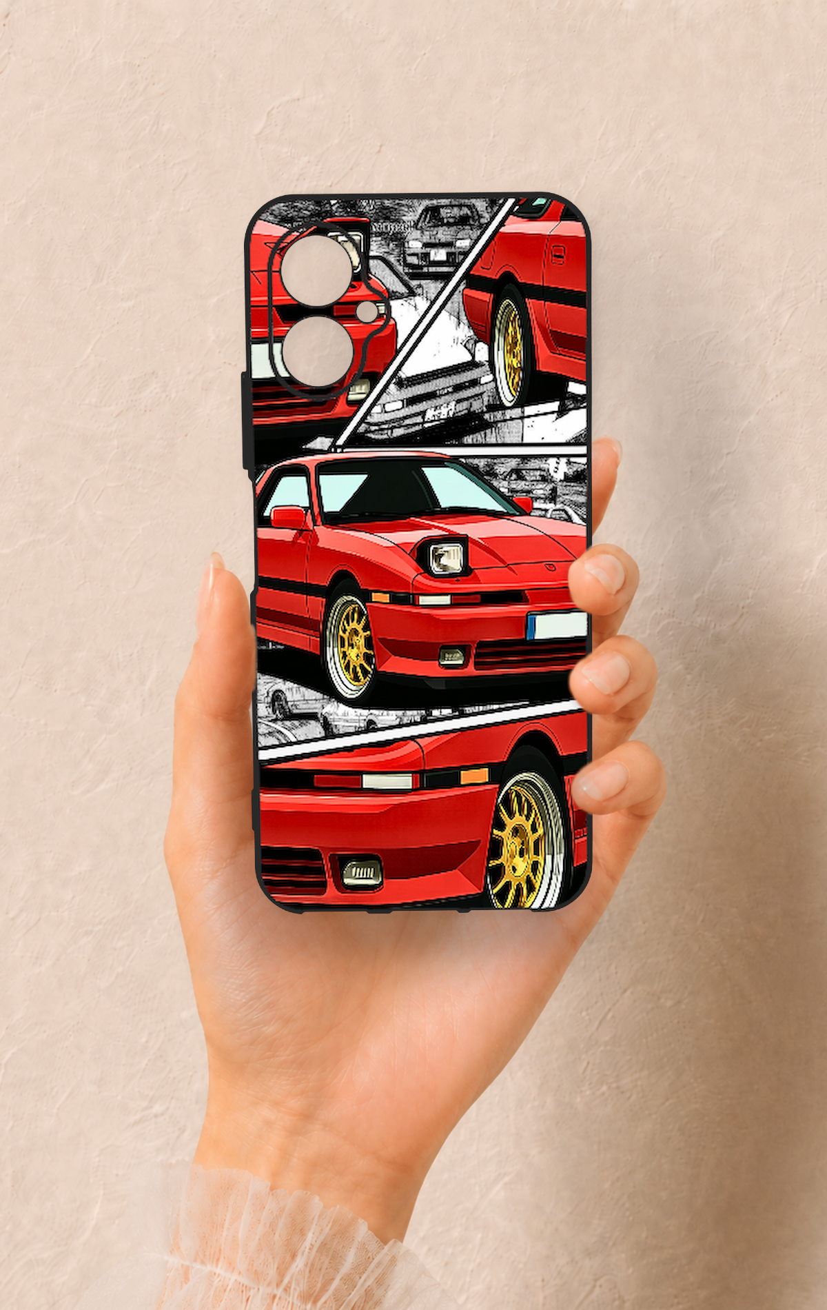 Omix X5 Uyumlu Kırmızı Supra Desenli Silikon Kılıf