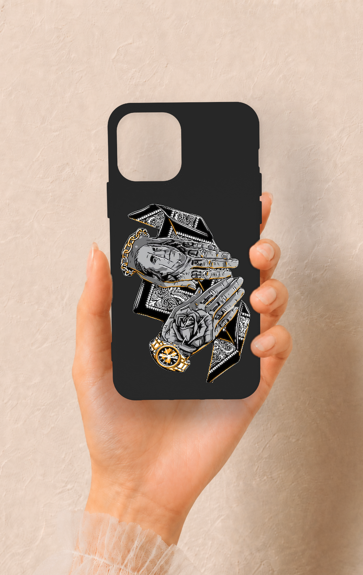 iPhone 12-12PRO Uyumlu Self Made Desenli Silikon Kılıf