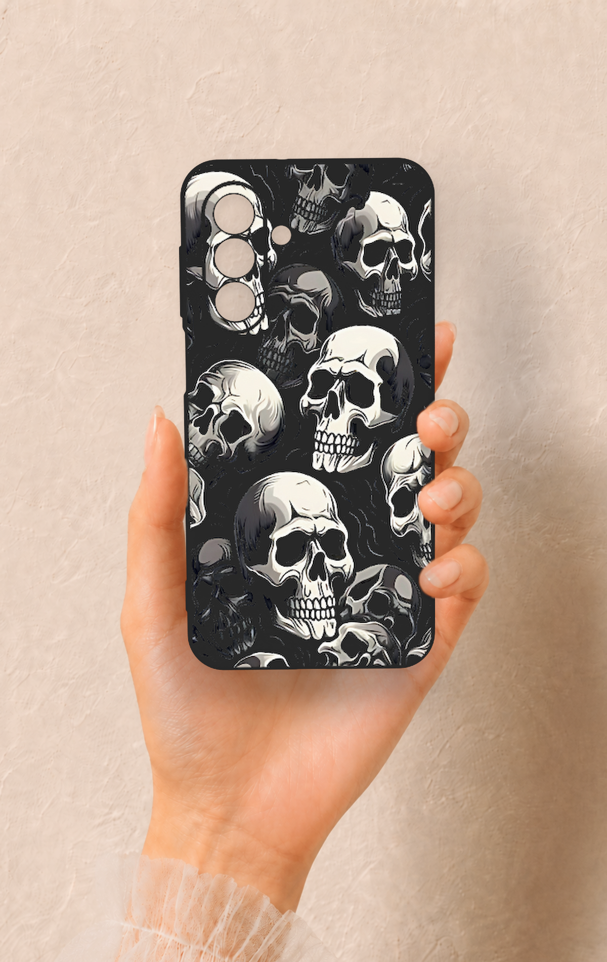 Samsung A17 Uyumlu Kuru Kafa Desenli Silikon Kılıf