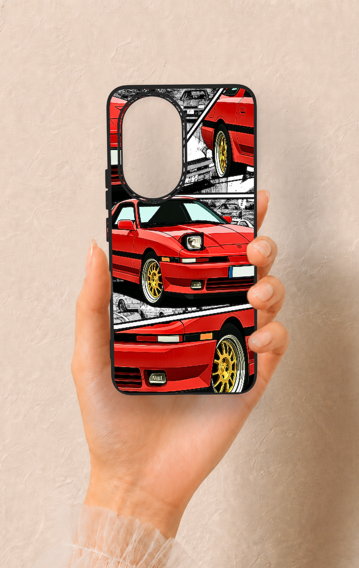 Honor 200 5G Uyumlu Kırmızı Supra Desenli Silikon Kılıf