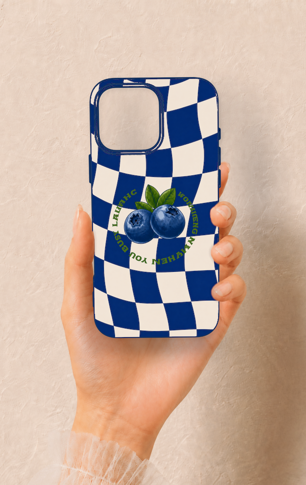 iPhone 16 Pro Max Uyumlu Yaban Mersini Desenli Silikon Kılıf