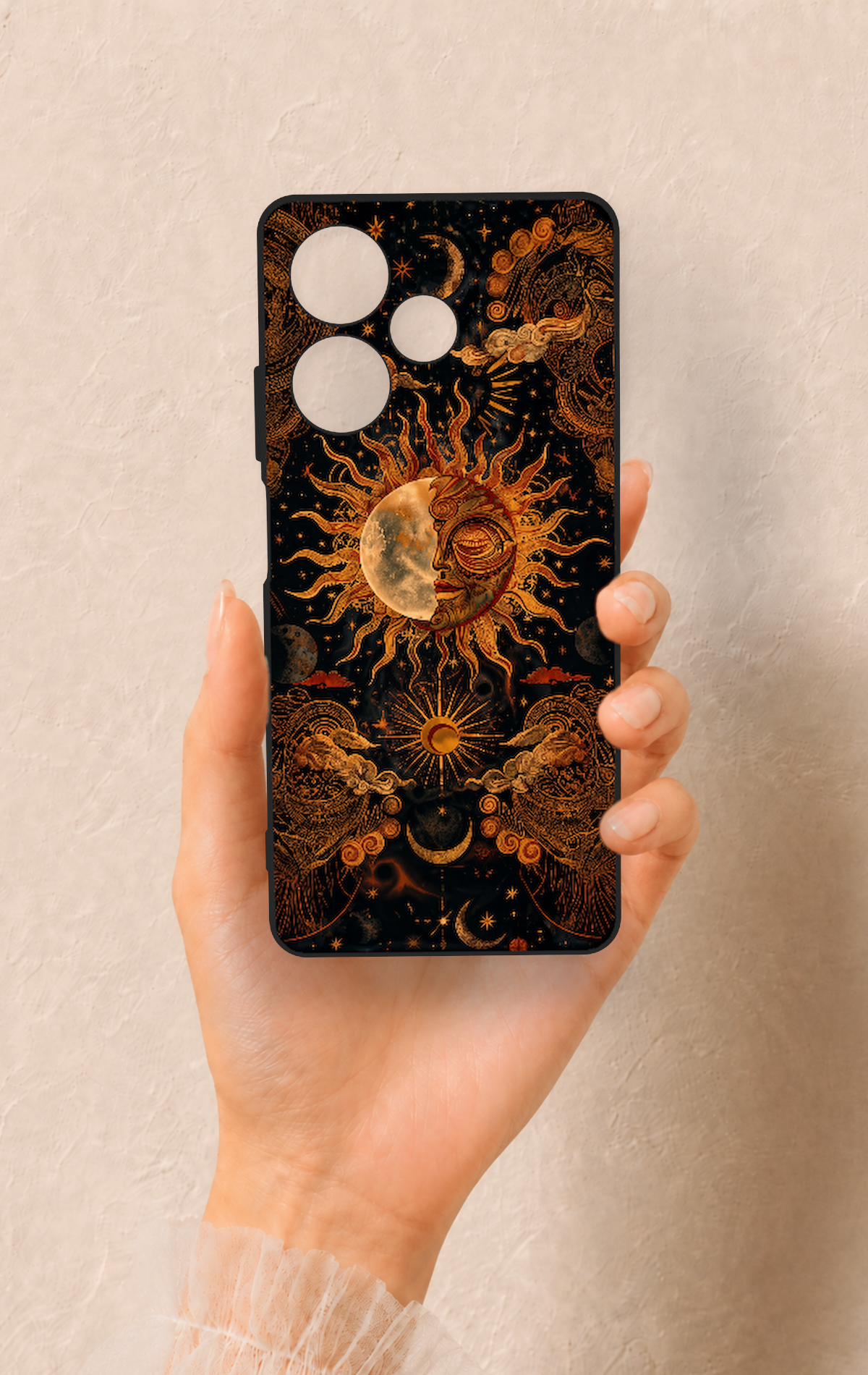 İnfinix Hot 30 Uyumlu Mistik Güneş Desenli Silikon Kılıf