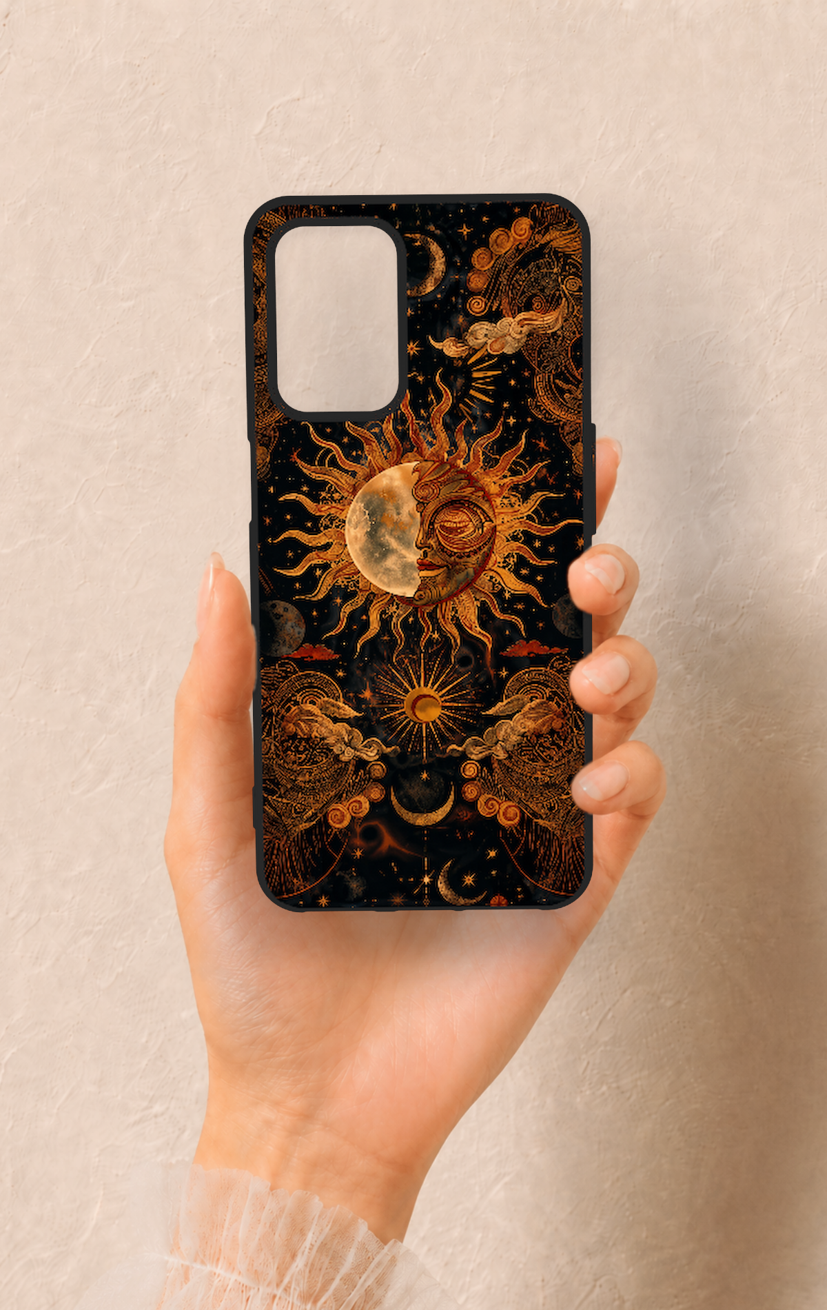 Oppo A54 Uyumlu Mistik Güneş Desenli Silikon Kılıf