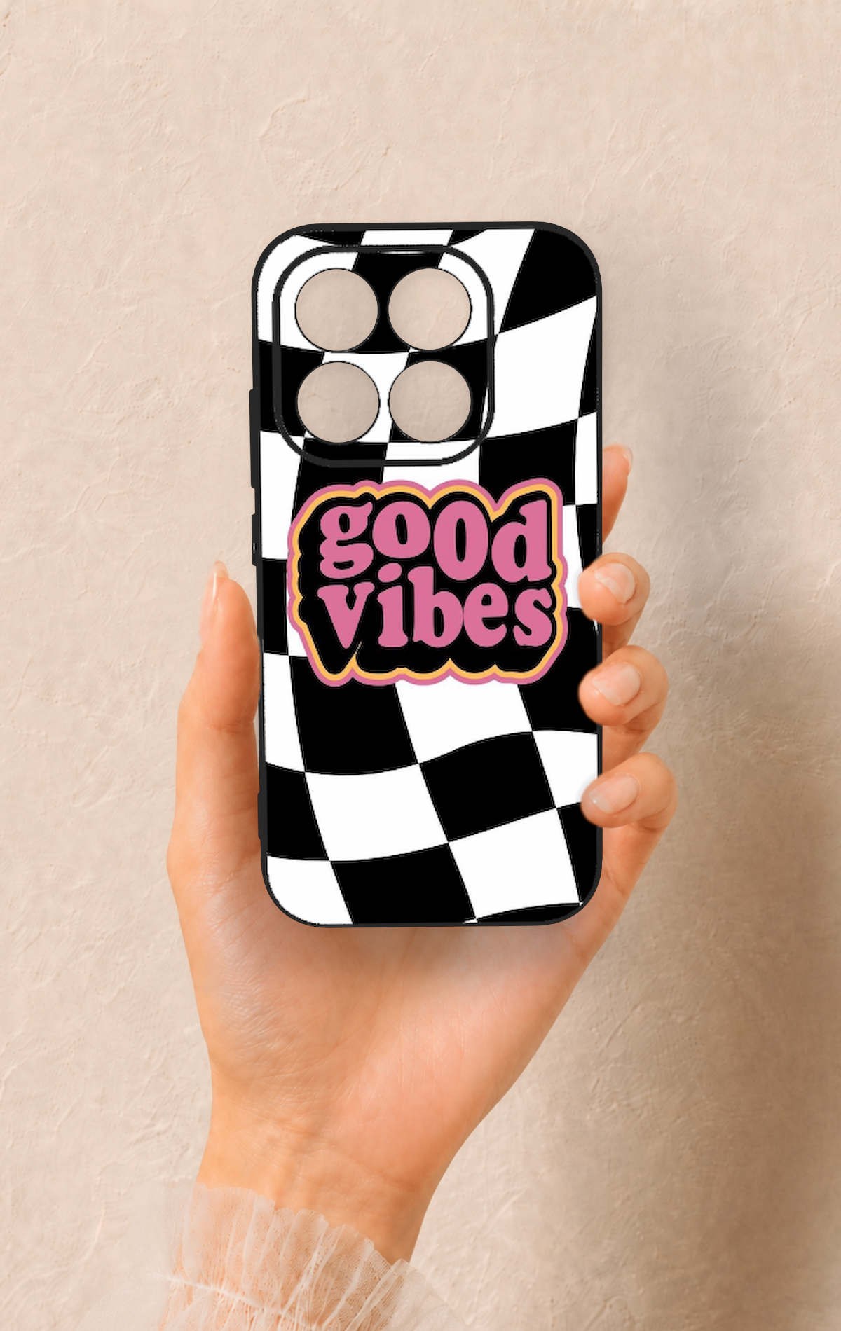 Xiaomi Mi 17 5G Uyumlu Black Good Vibes Desenli Silikon Kılıf