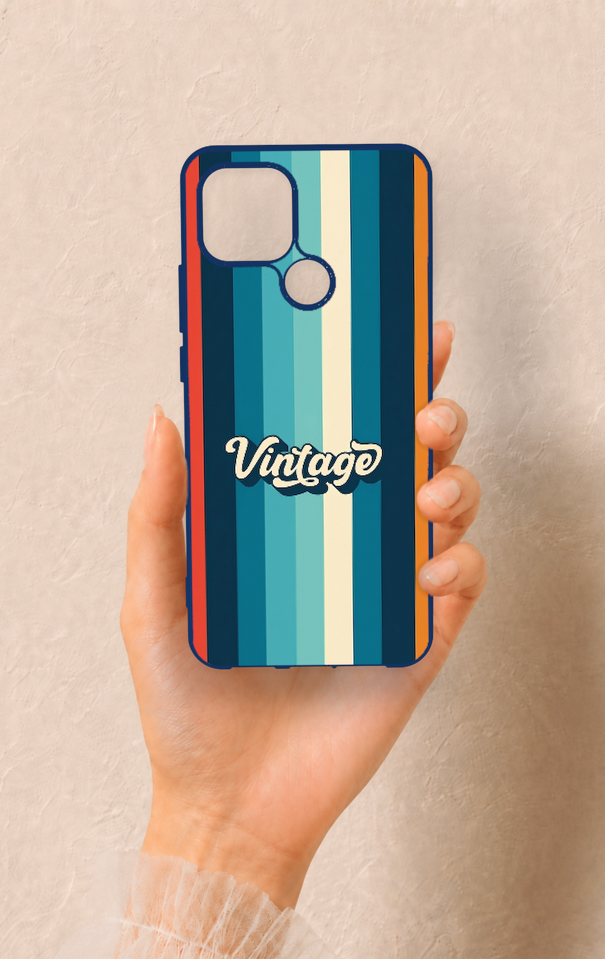 Oppo A15 Uyumlu Vintage Desenli Silikon Kılıf