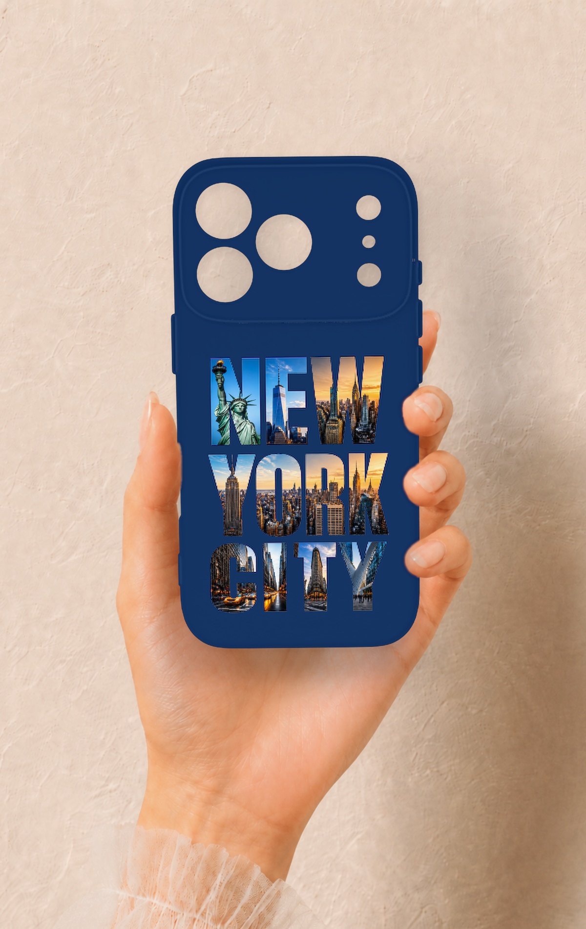 iPhone 17 Pro Uyumlu New York City Desenli Silikon Kılıf