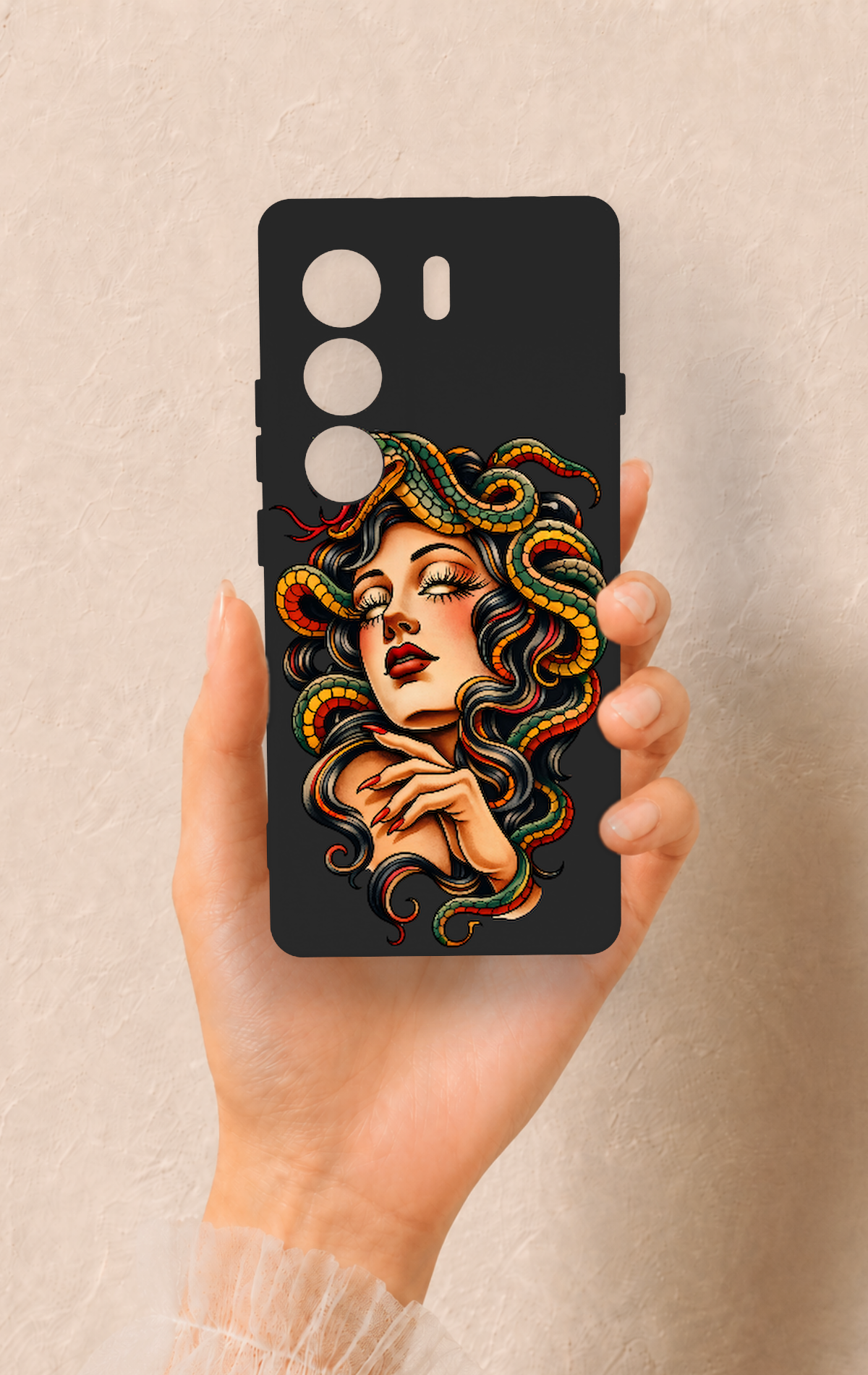 Tecno Camon 40 4G Uyumlu Medusa Desenli Silikon Kılıf