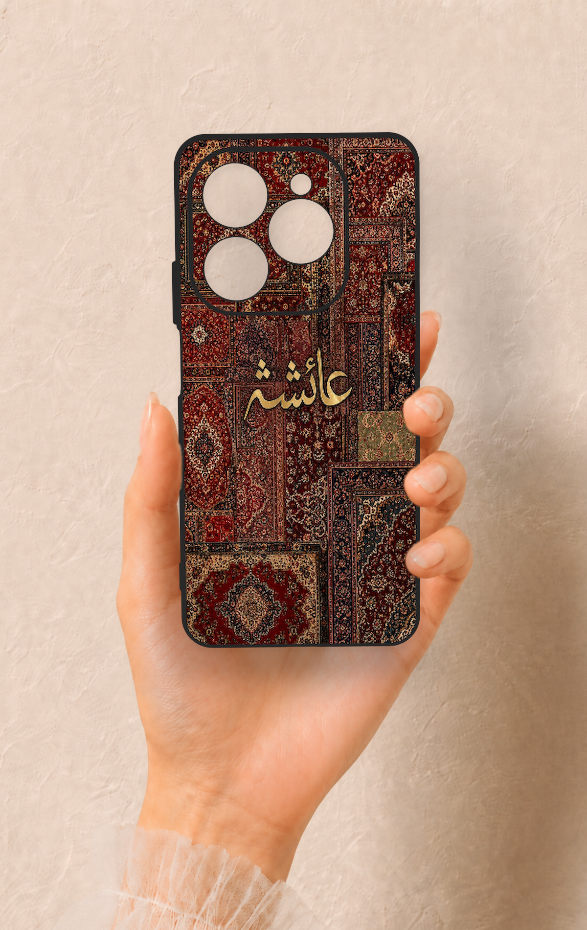 Tecno Spark 20 Pro Uyumlu Vintage Halı Desenli Silikon Kılıf