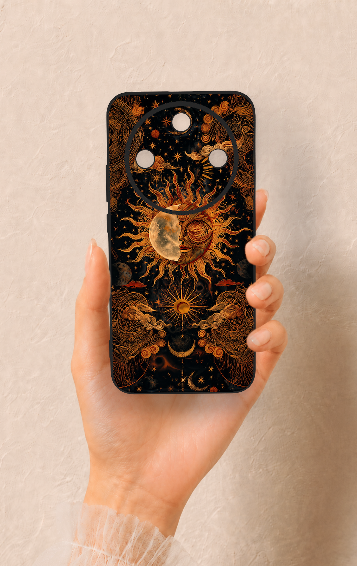 Honor Magic 8 Lite Uyumlu Mistik Güneş Desenli Silikon Kılıf