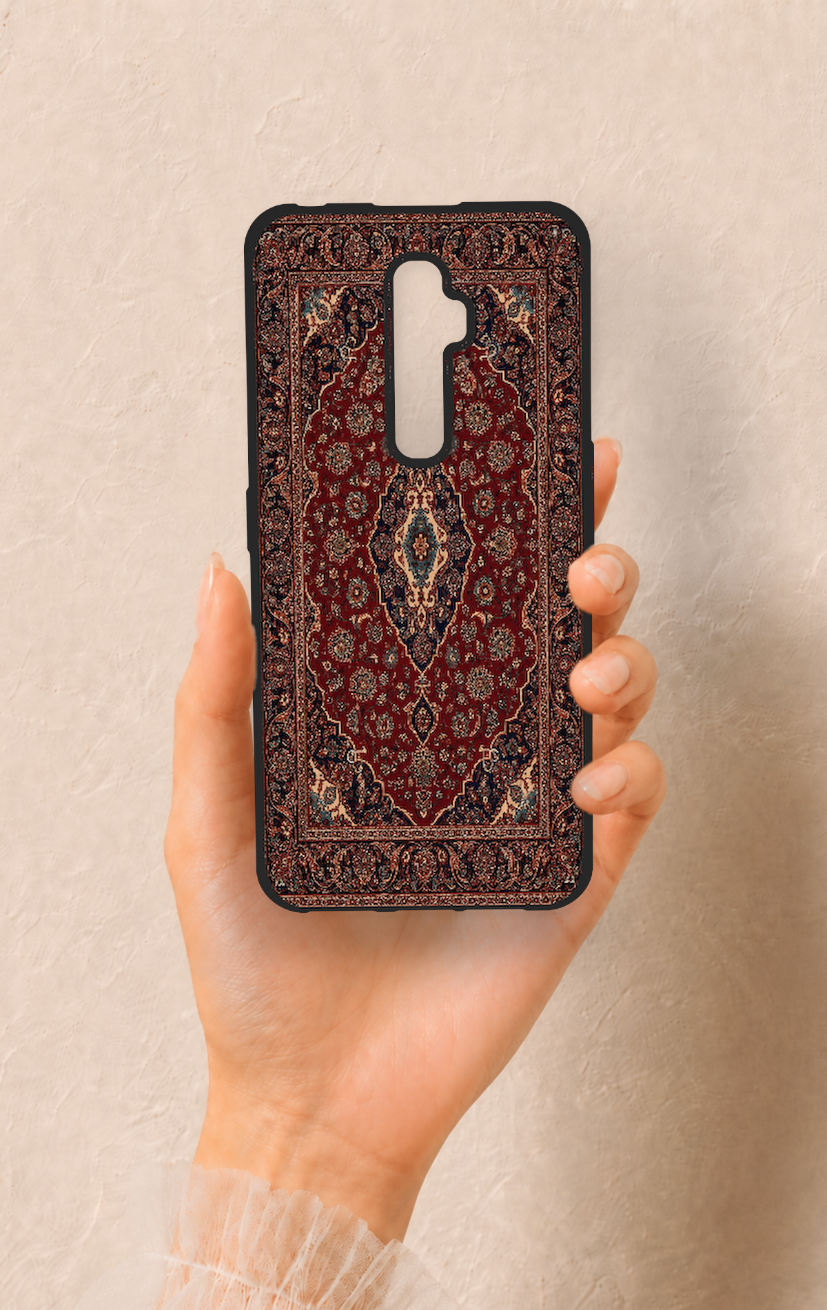 Oppo Reno 2Z Uyumlu Acem Halı Desenli Silikon Kılıf