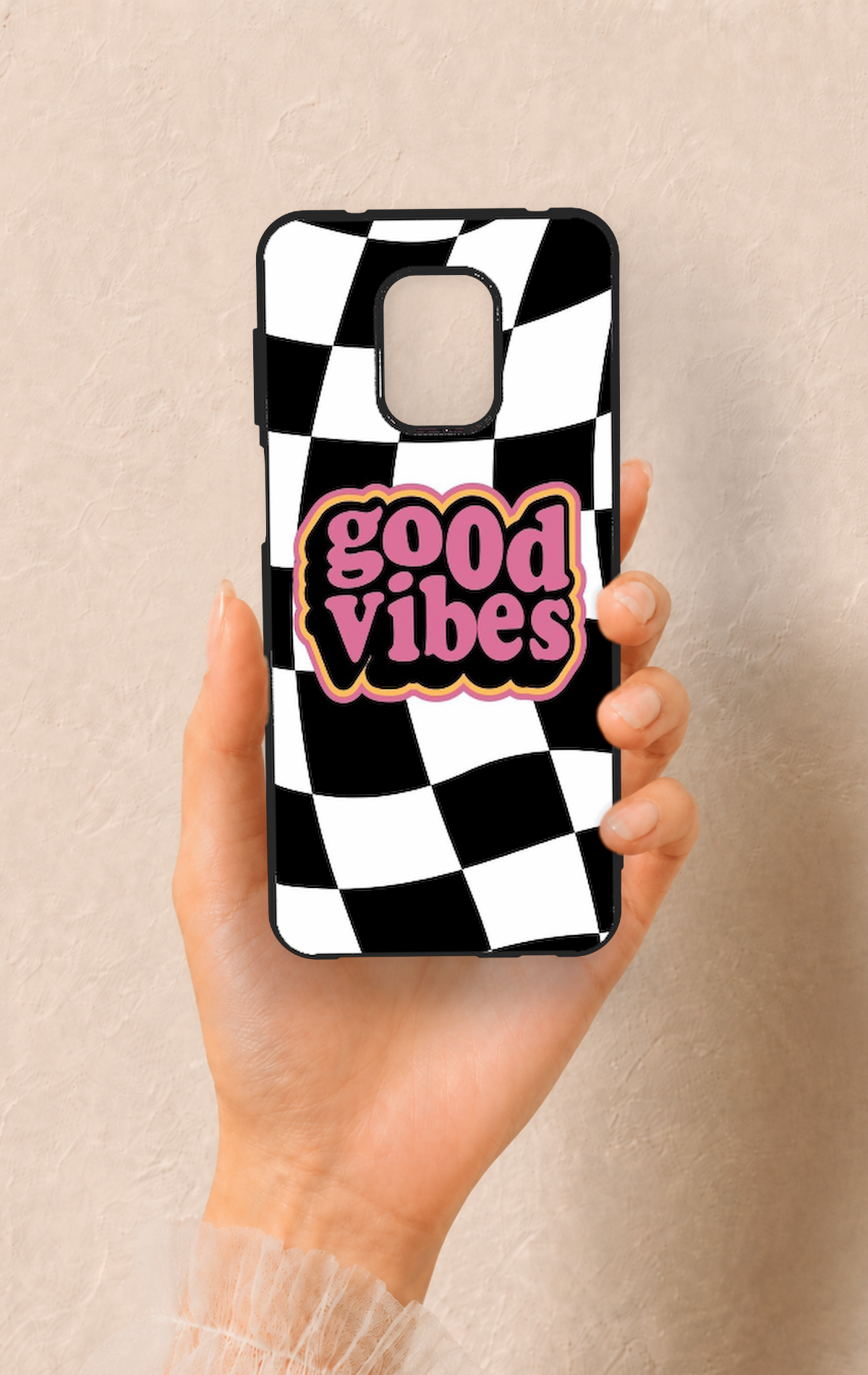 Redmi Note 9 Pro 9S Uyumlu Black Good Vibes Desenli Silikon Kılıf