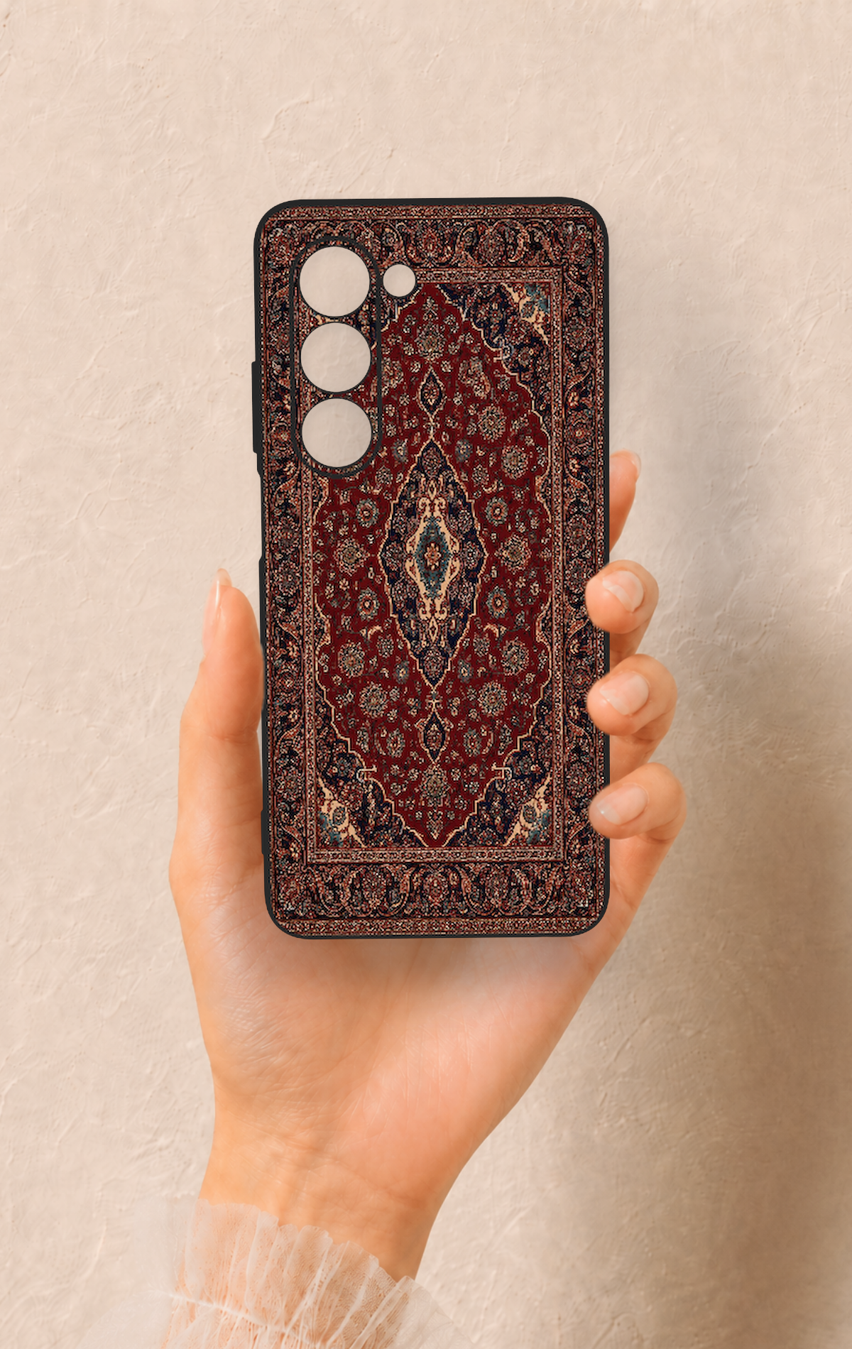 Oppo A5 5G Uyumlu Acem Halı Desenli Silikon Kılıf