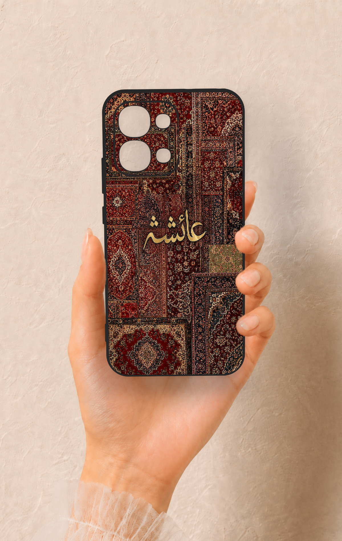 Oppo A6 Pro Uyumlu Vintage Halı Desenli Silikon Kılıf