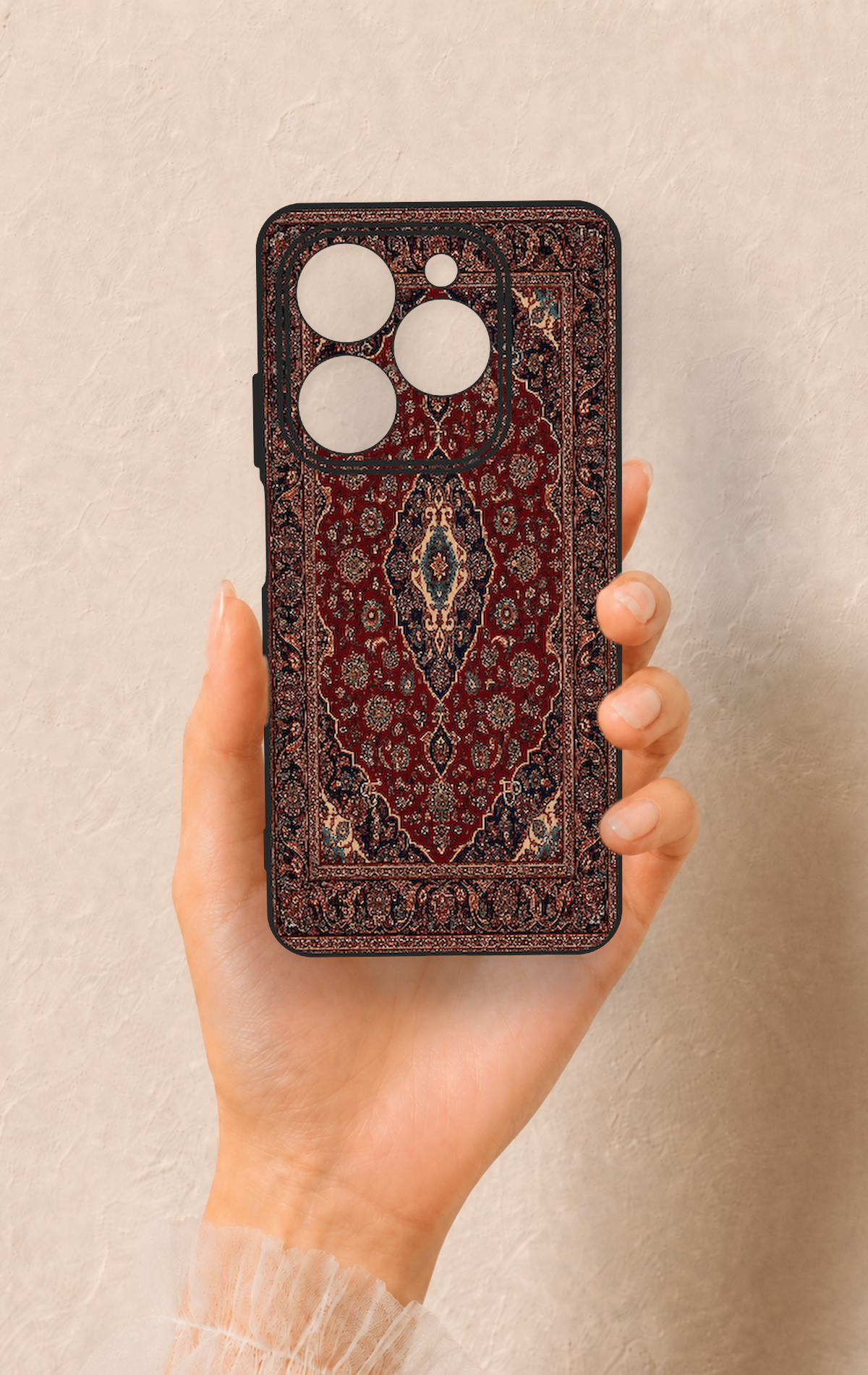 Tecno Spark 20C Uyumlu Acem Halı Desenli Silikon Kılıf