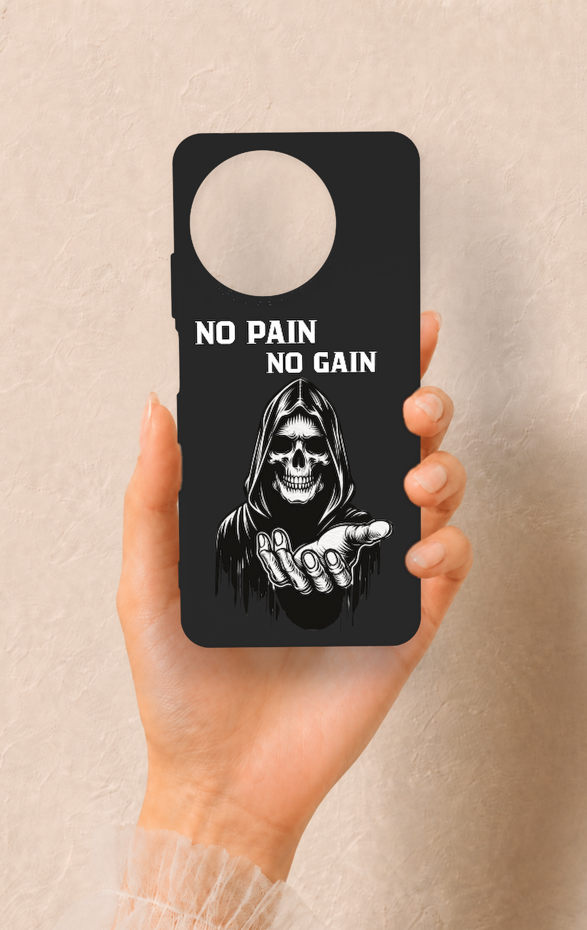 Realme 11 Uyumlu No Pain No Gain Desenli Silikon Kılıf