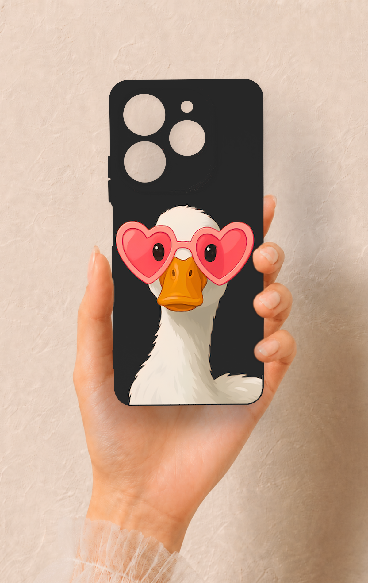 Tecno Spark 10 Pro Uyumlu Aşık Ördek Desenli Silikon Kılıf