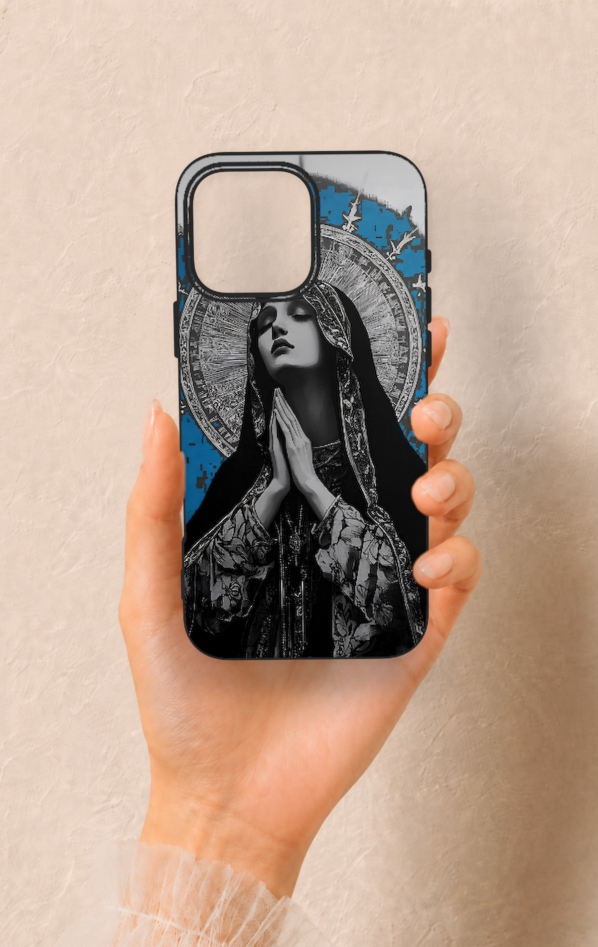 iPhone 16 Pro Max Uyumlu Rahibe Desenli Silikon Kılıf