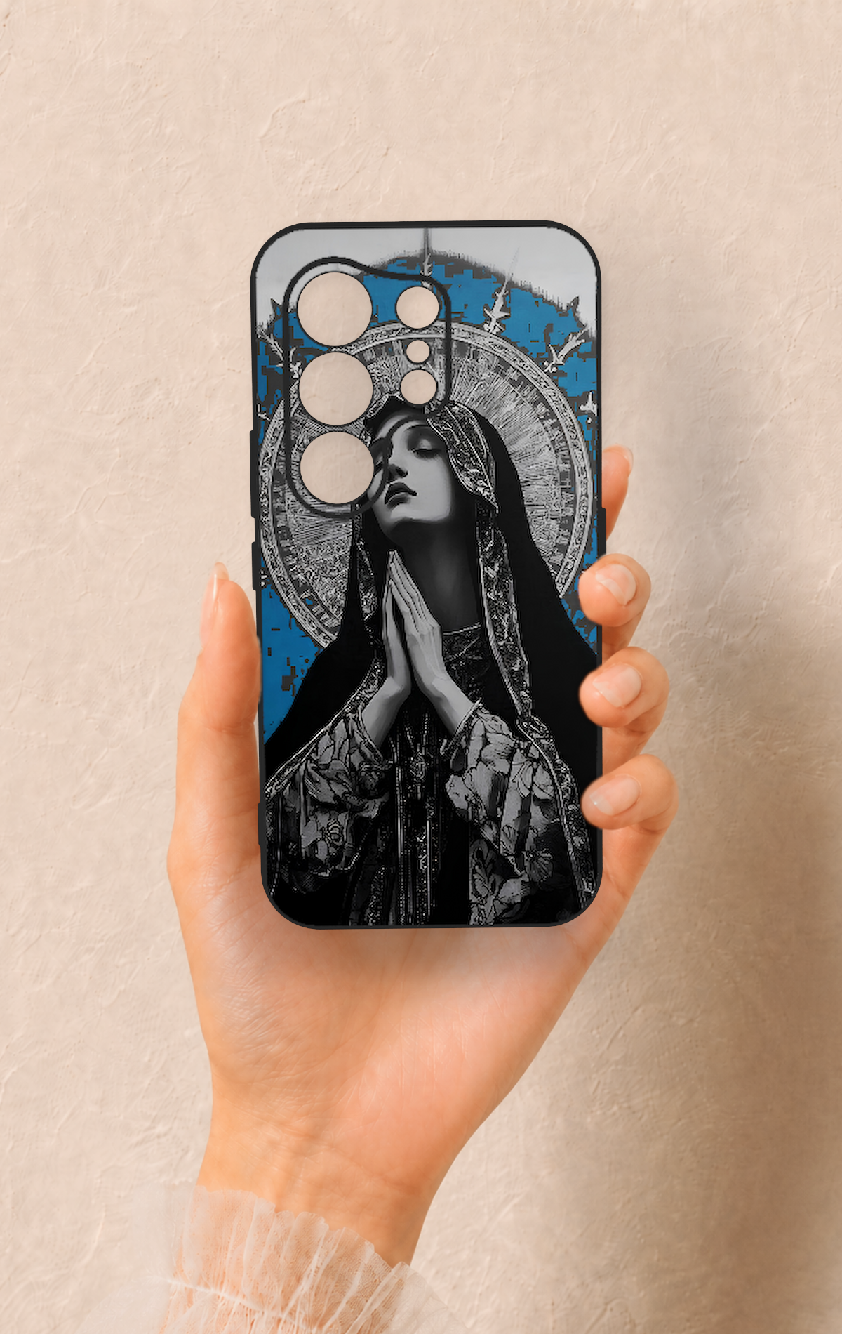 Tecno Camon 50 4G Uyumlu Rahibe Desenli Silikon Kılıf