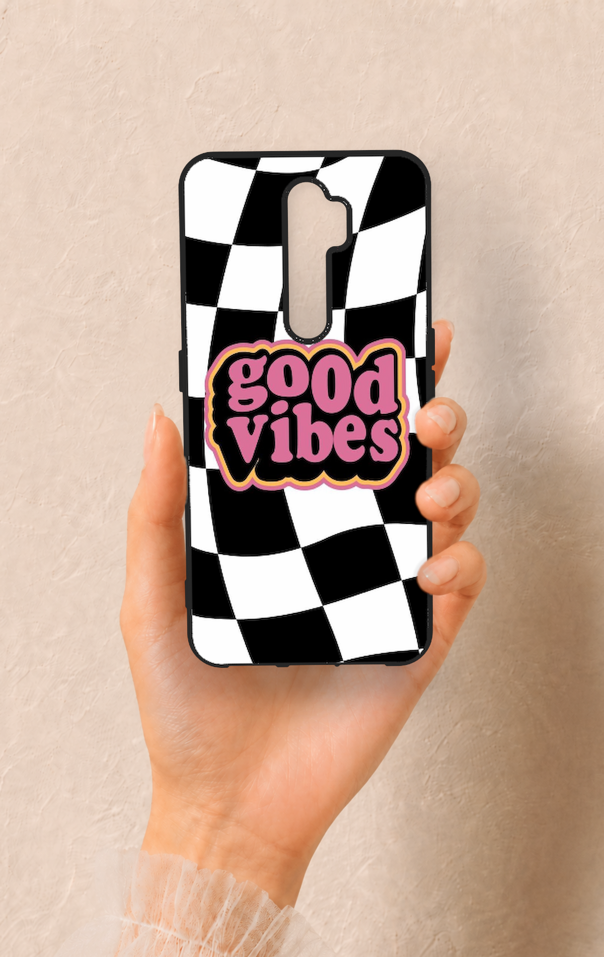 Oppo A5 2020 Uyumlu Black Good Vibes Desenli Silikon Kılıf